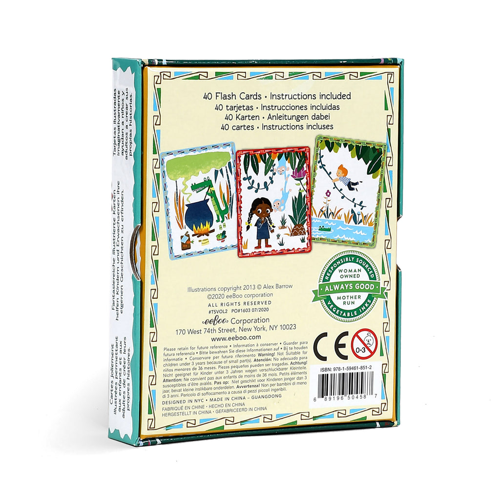 Volcano Island Create and Tell Me A Story Cards eeBoo for Kids Ages 3+