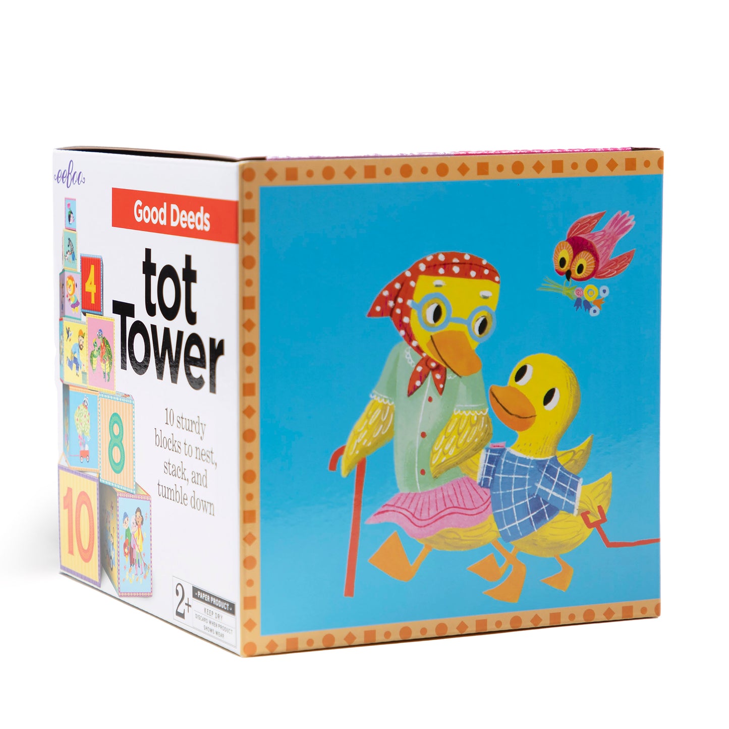 Good Deeds Tot Tower by eeBoo | Unique Gifts for Kids and Toddlers | Montessori Toys for Kids 2+