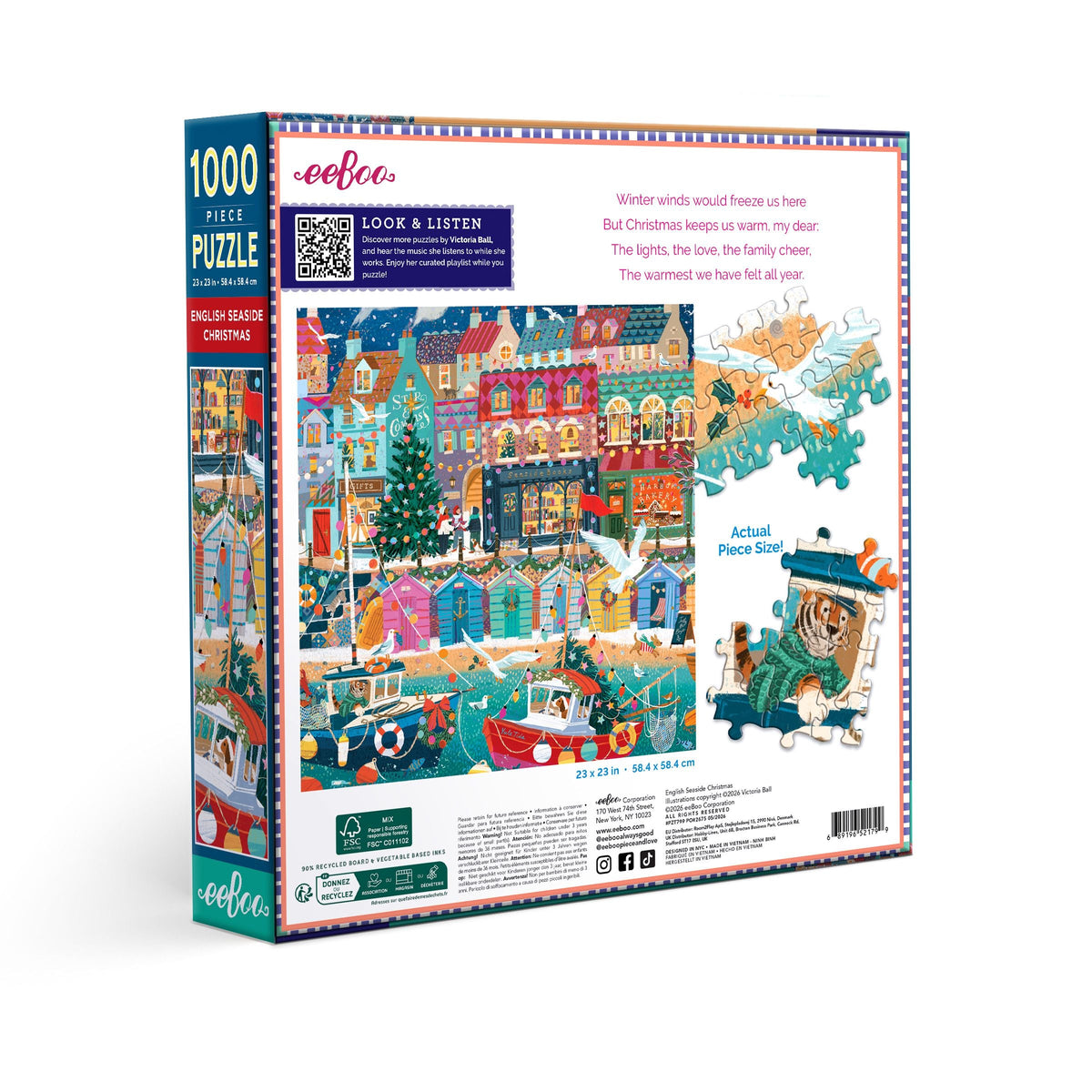 English Seaside Christmas 1000 Piece Puzzle
