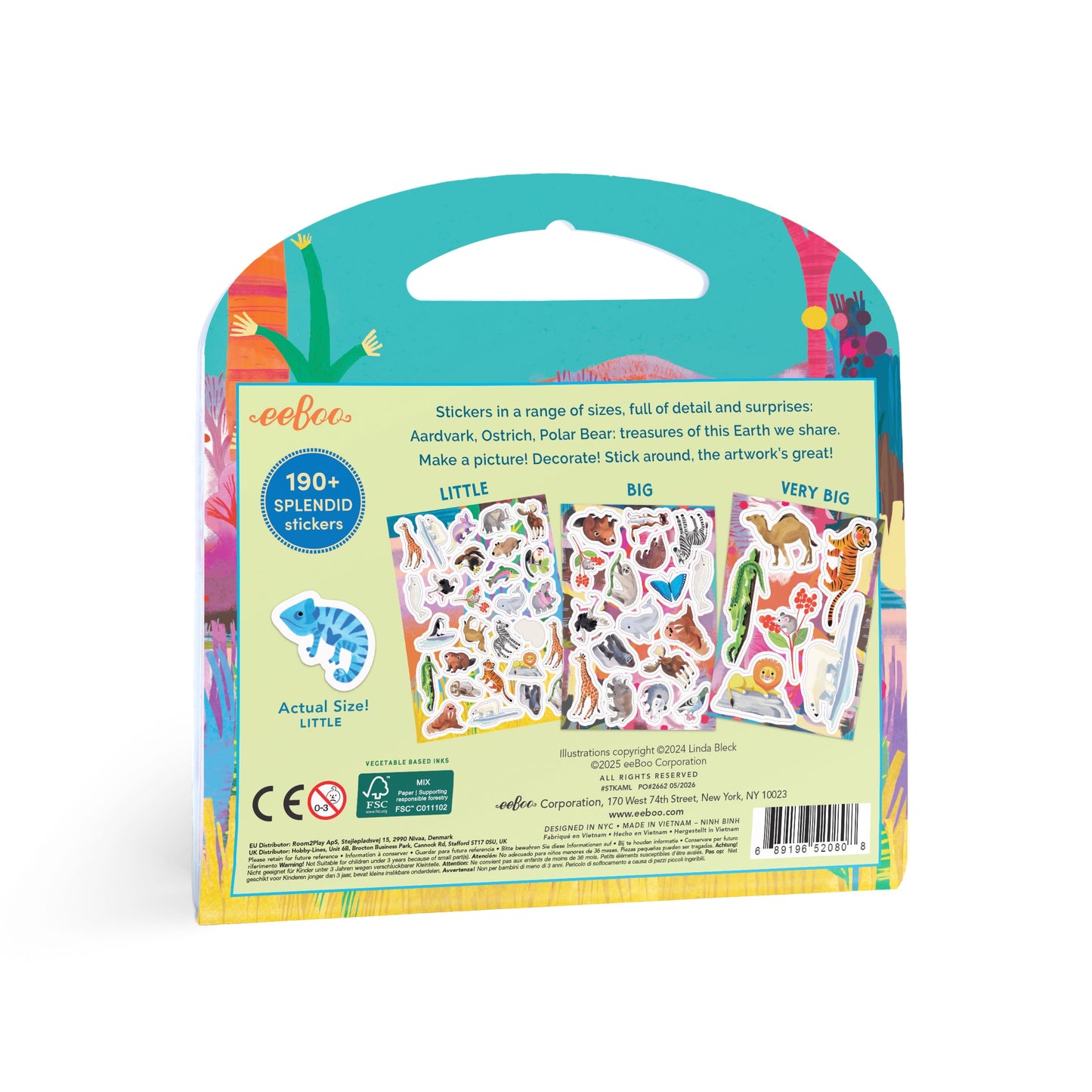 Wonderful Animals Stickers Book eeBoo