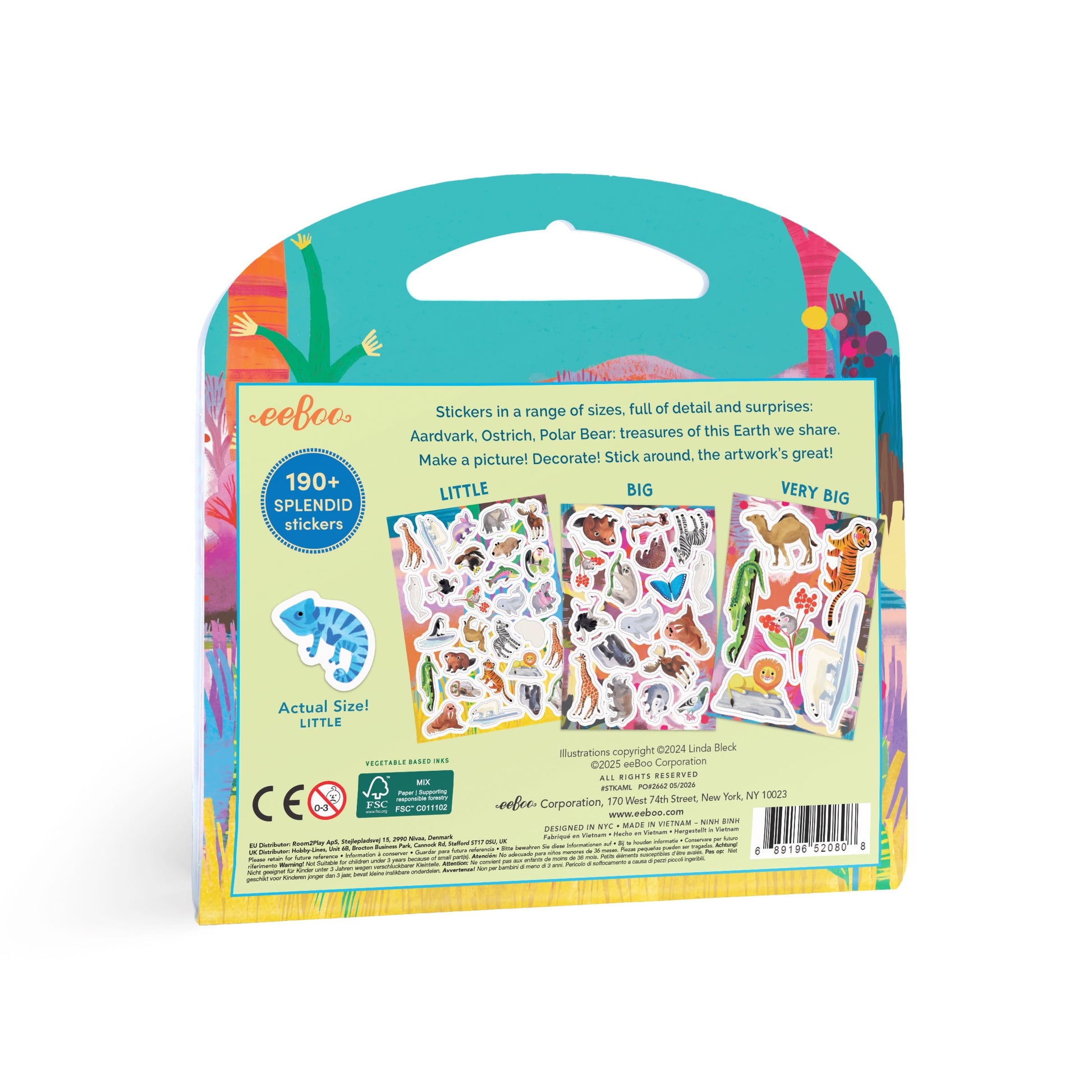 Wonderful Animals Stickers Book eeBoo