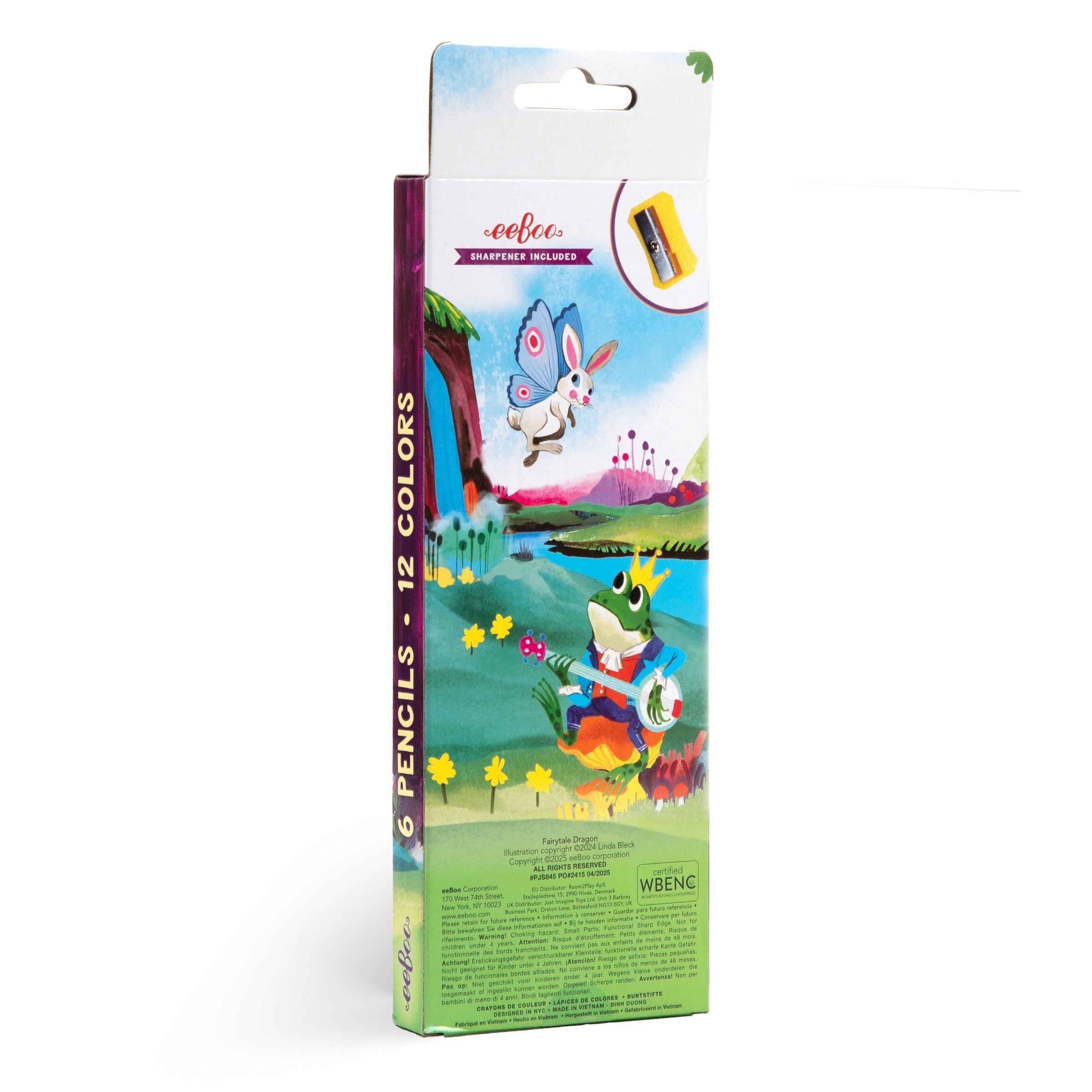 Fairytale Dragon 6 Jumbo Color Pencils by eeBoo | Unique Fun Gifts