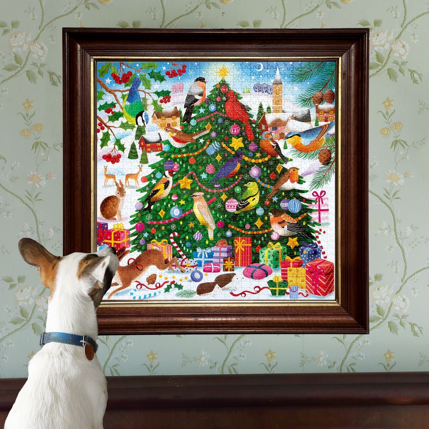 Christmas Songbirds 1000 Piece Puzzle by eeBoo | Unique Beautiful Gifts