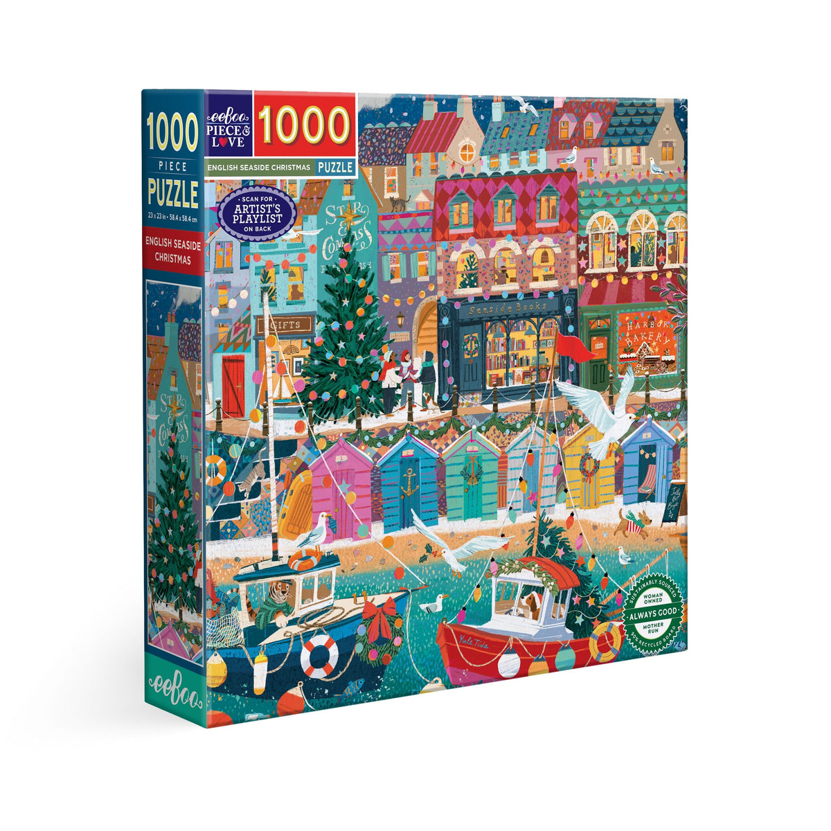 English Seaside Christmas 1000 Piece Puzzle