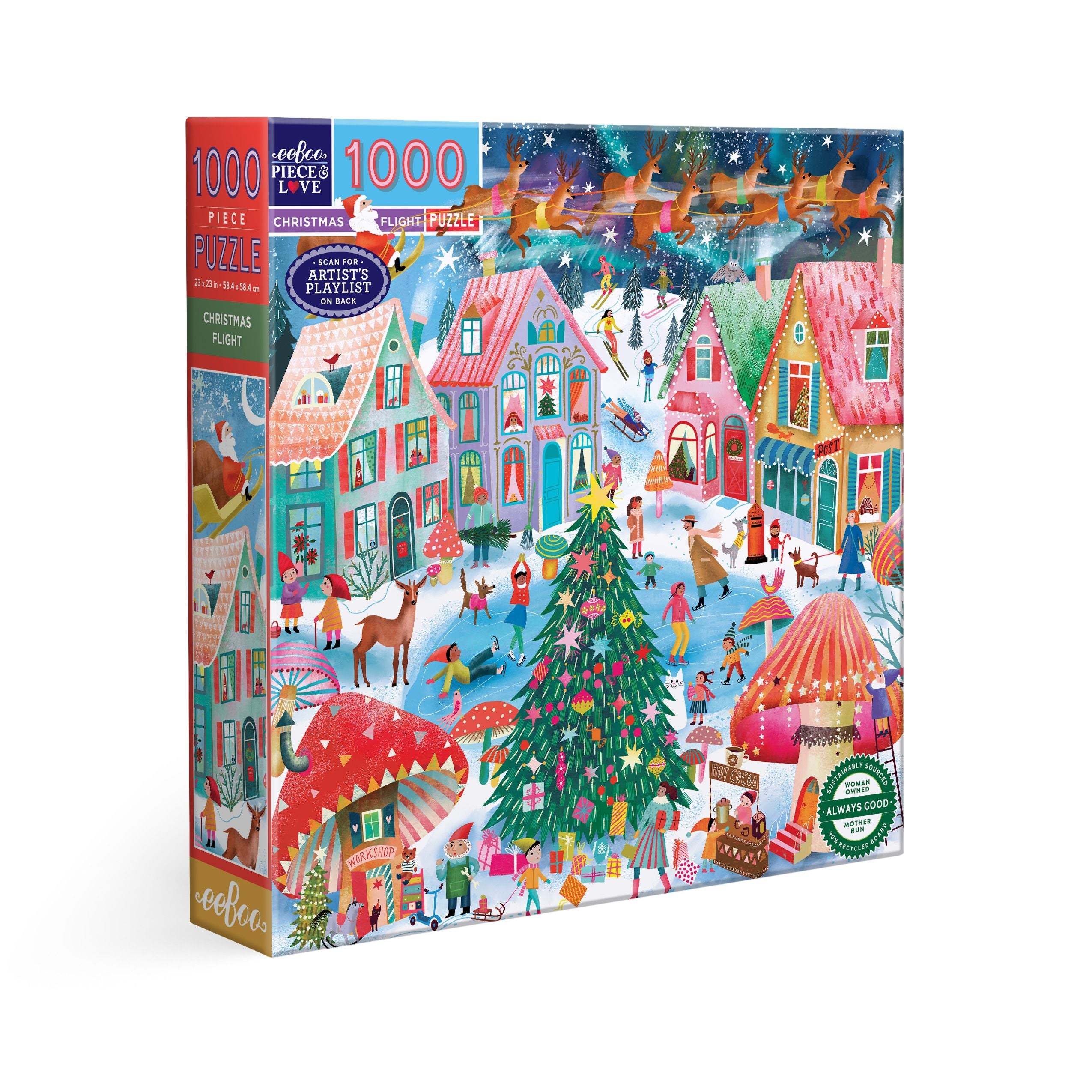 ハン christmas evel④ Christmas Flight 1000 Piece Puzzle by eeBoo | Unique Beautiful Gifts
