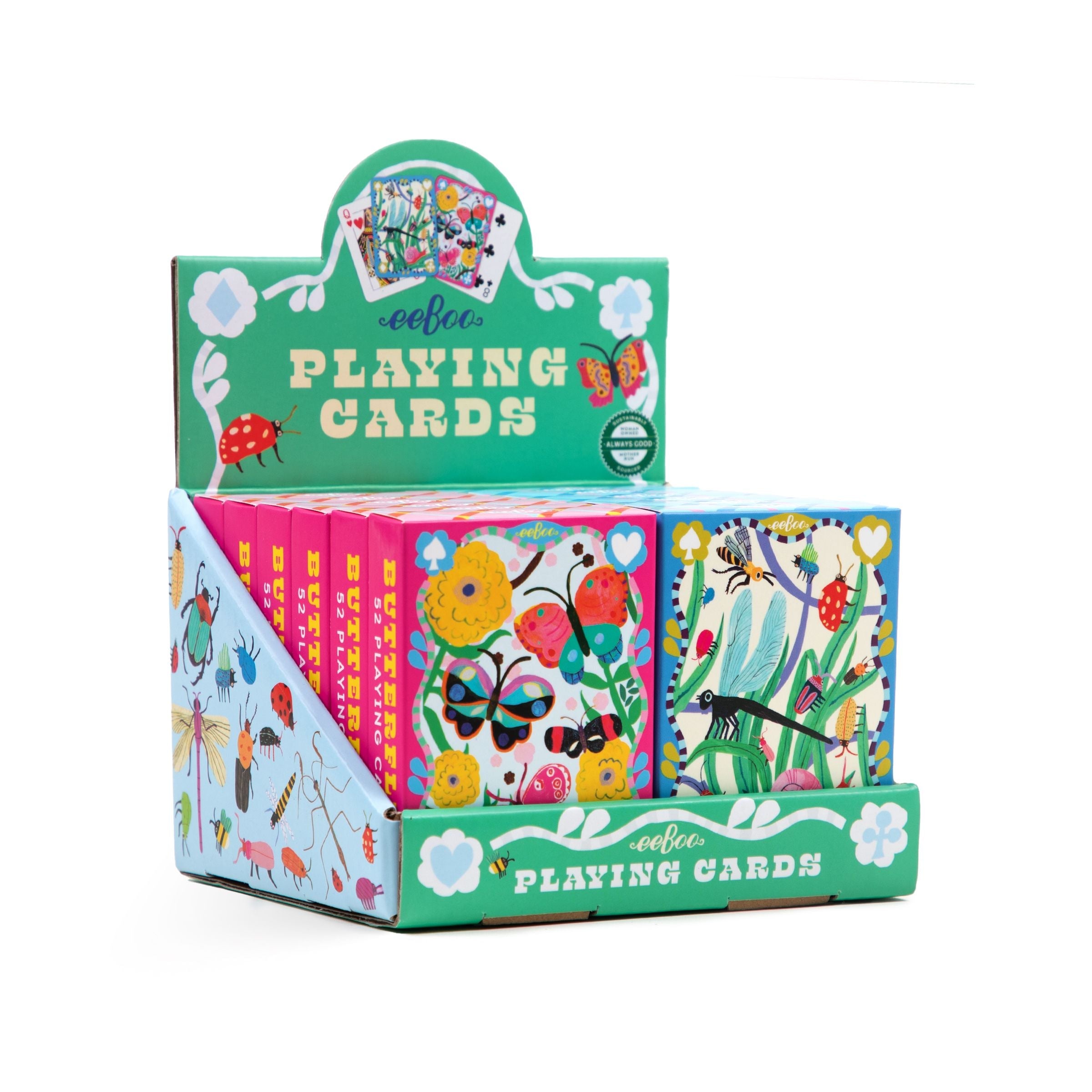 Butterflies & Bugs Playing Cards Assortment (12) by eeBoo | Unique Fun Gifts