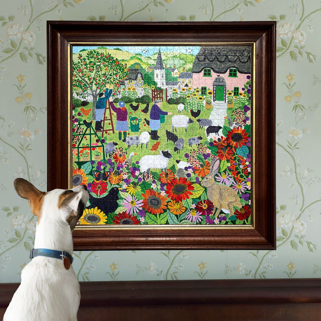 Village Orchard 1000 Piece Puzzle by eeBoo | Unique Beautiful Gifts