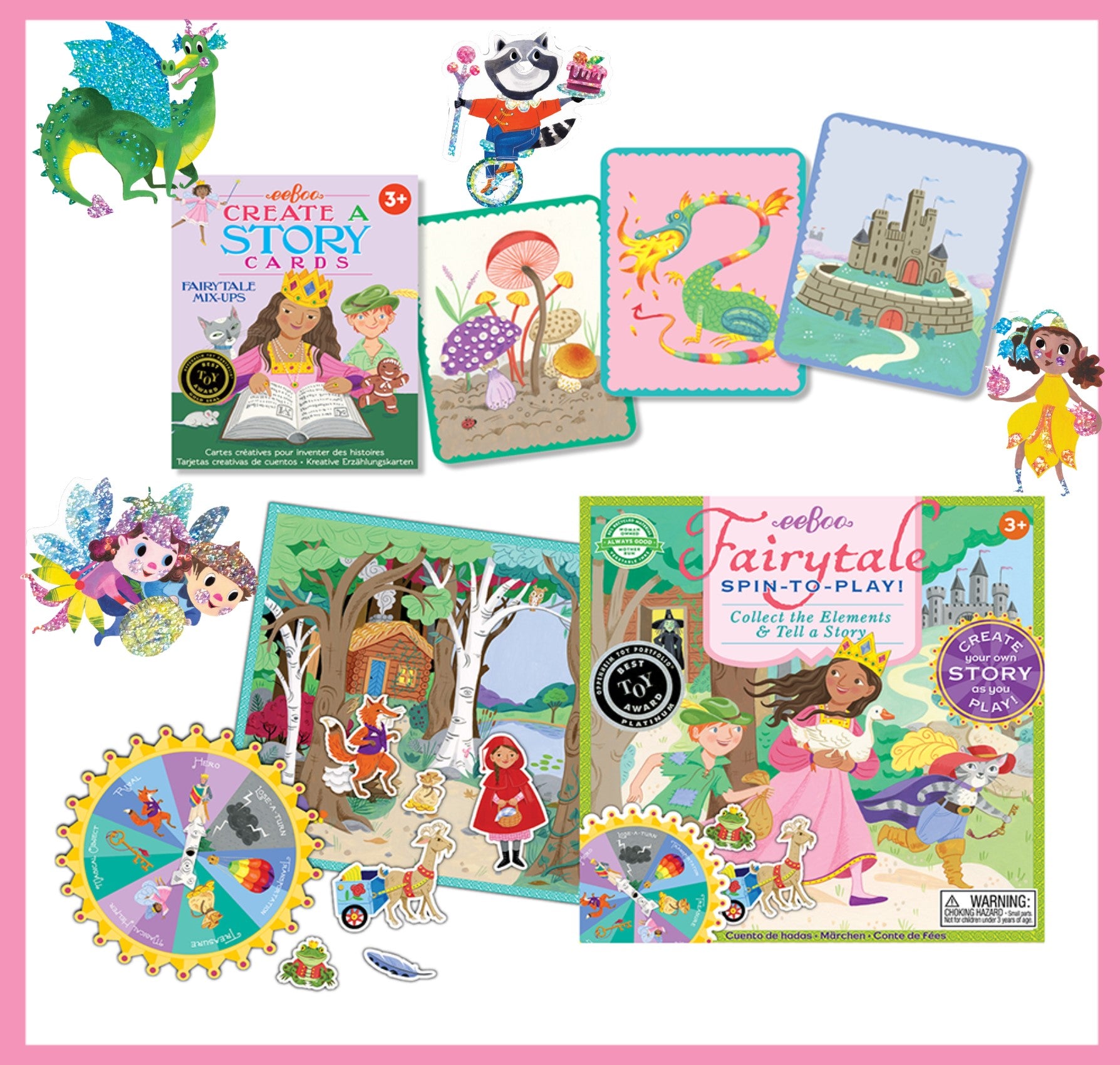 Fairytale Create A Story Spinner Award Winning Game by eeBoo | Unique Gifts for Pre School Kids 3+