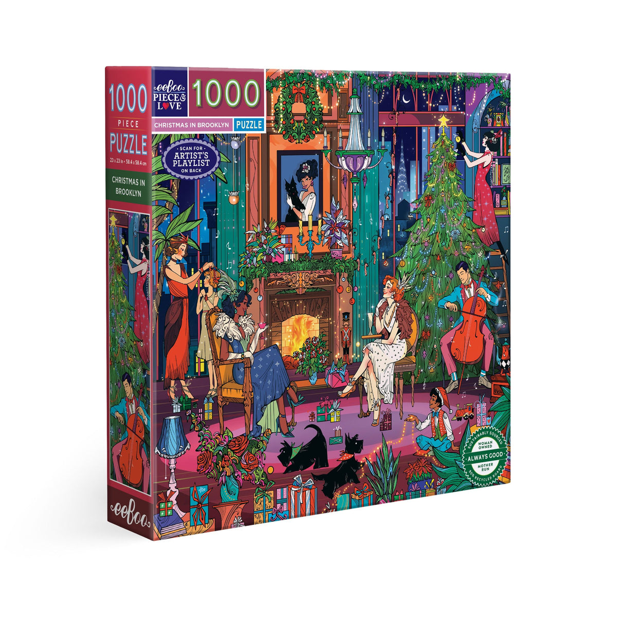 eeBoo Christmas in Brooklyn 1000 Piece Puzzle