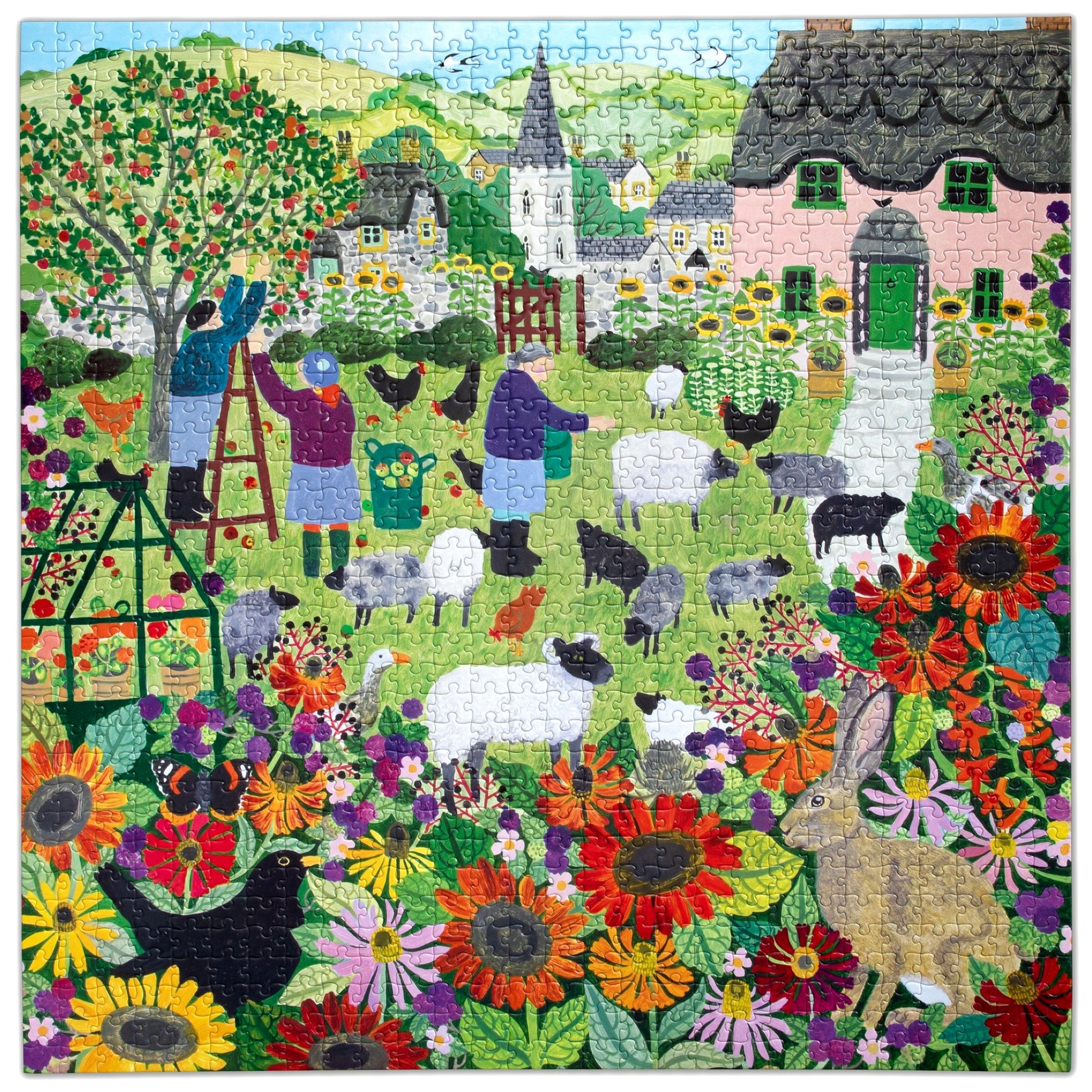 Village Orchard 1000 Piece Puzzle by eeBoo | Unique Beautiful Gifts