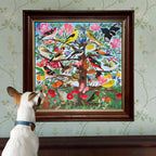 Artist Malin Gyllensvaan depicts a colorful tree of fruits & berries populated by French songbirds like Bluethroat, Redstart & more. 1000 Piece Jigsaw Puzzle by eeBoo 