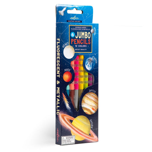 Our Planets 6 Jumbo Color Pencils by eeBoo | Unique Fun Gifts