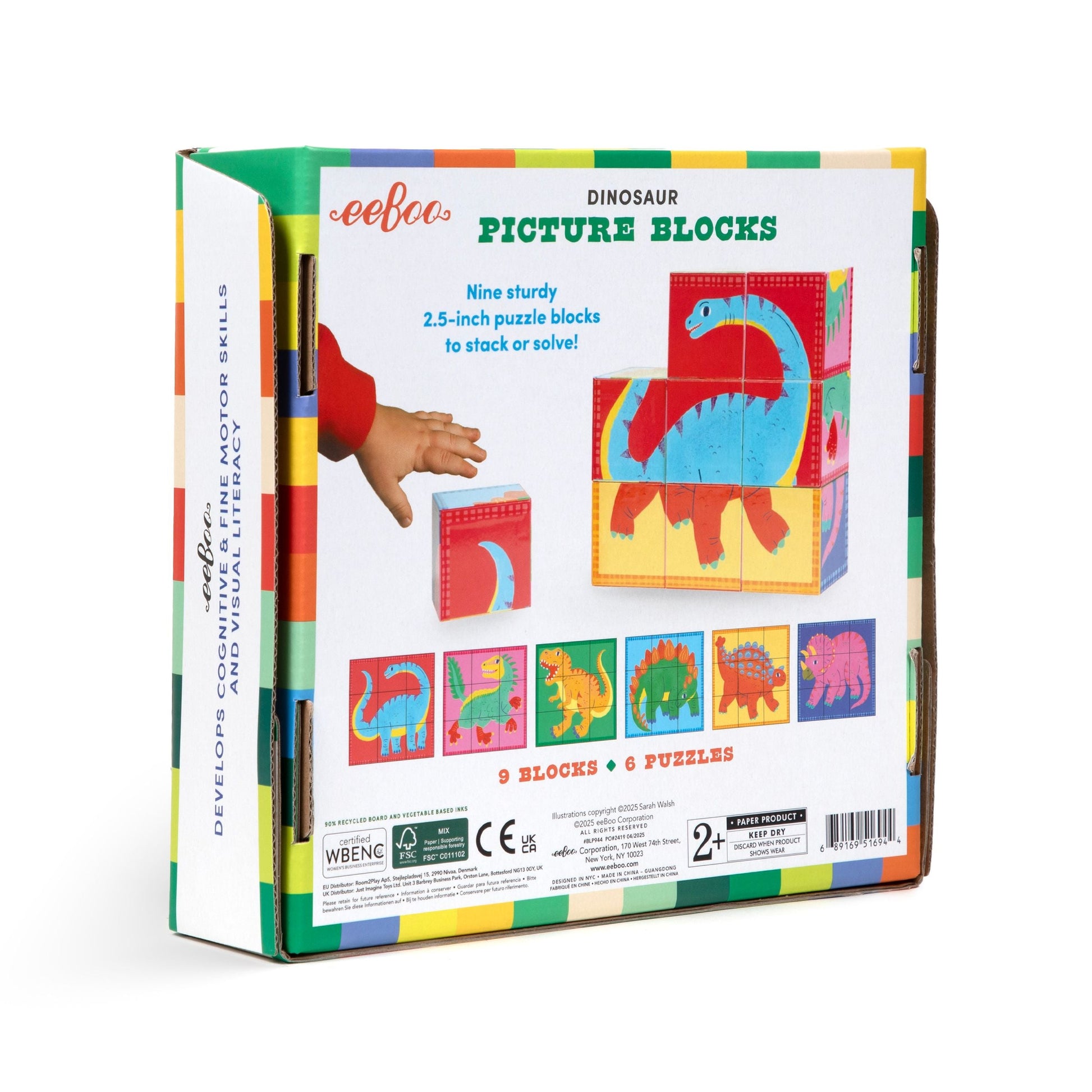 Dinosaur Picture Blocks by eeBoo | Unique Fun Gifts
