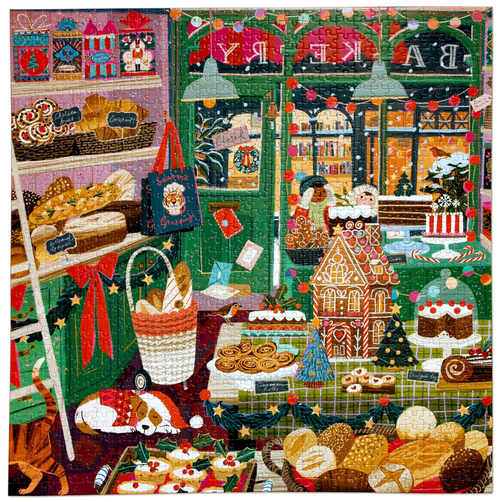 Holiday Bakery 1000 Piece Puzzle by eeBoo | Unique Beautiful Gifts