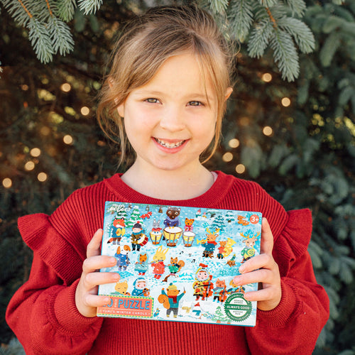 Yumi's Winter Carols 20 Piece Puzzle by eeBoo | Unique Fun Gifts