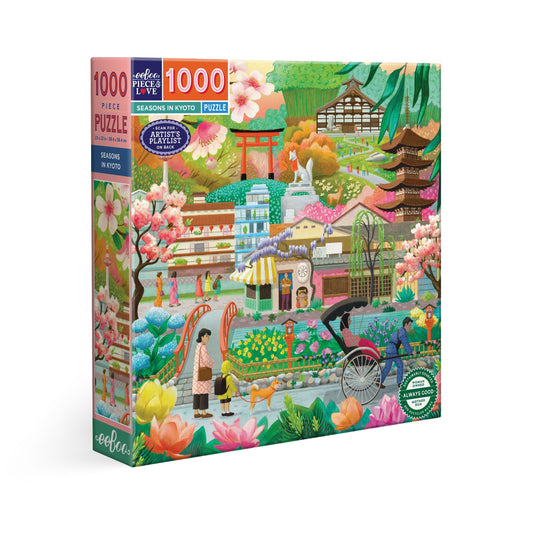 Seasons in Kyoto 1000 Piece Puzzle by eeBoo | Unique Beautiful Gifts