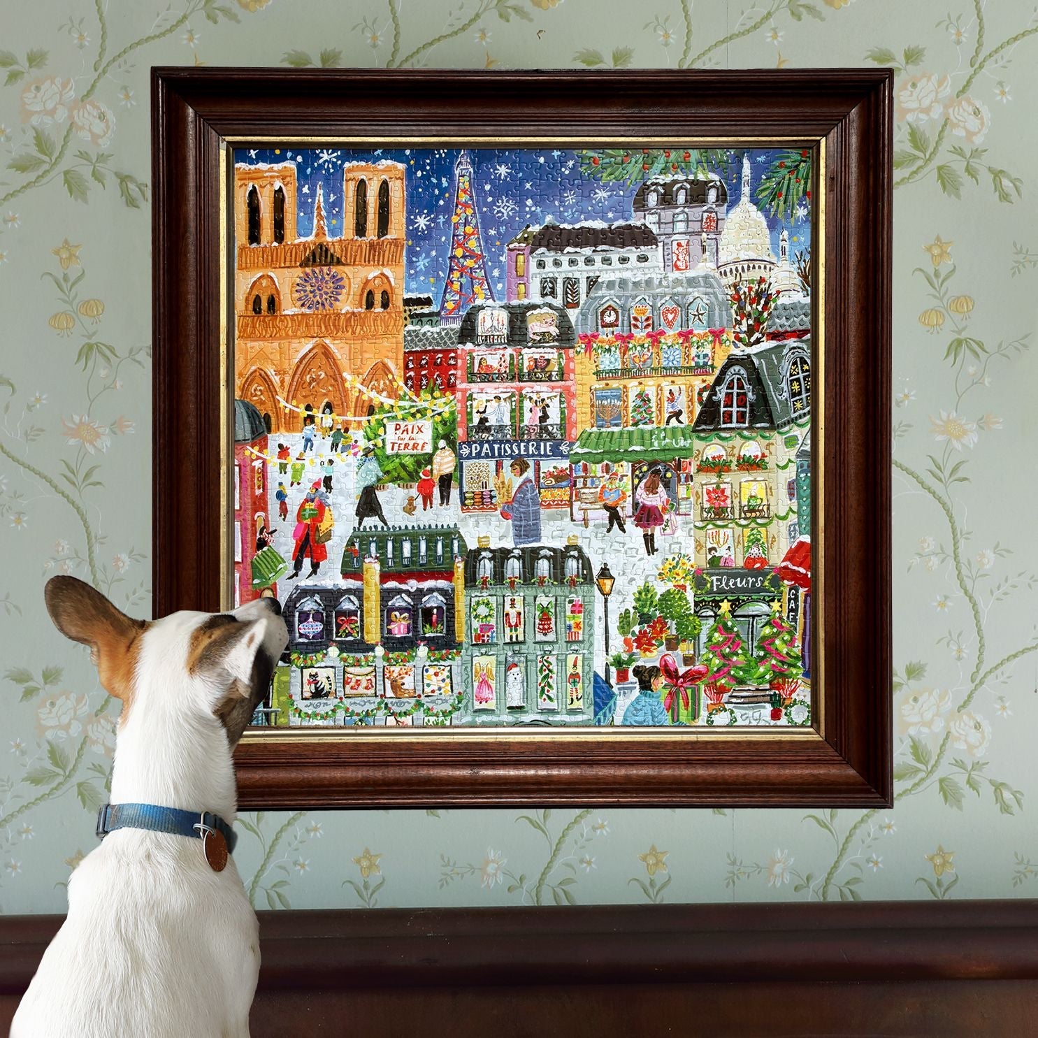 Paris Christmas 1000 Piece Puzzle by eeBoo | Unique Beautiful Gifts