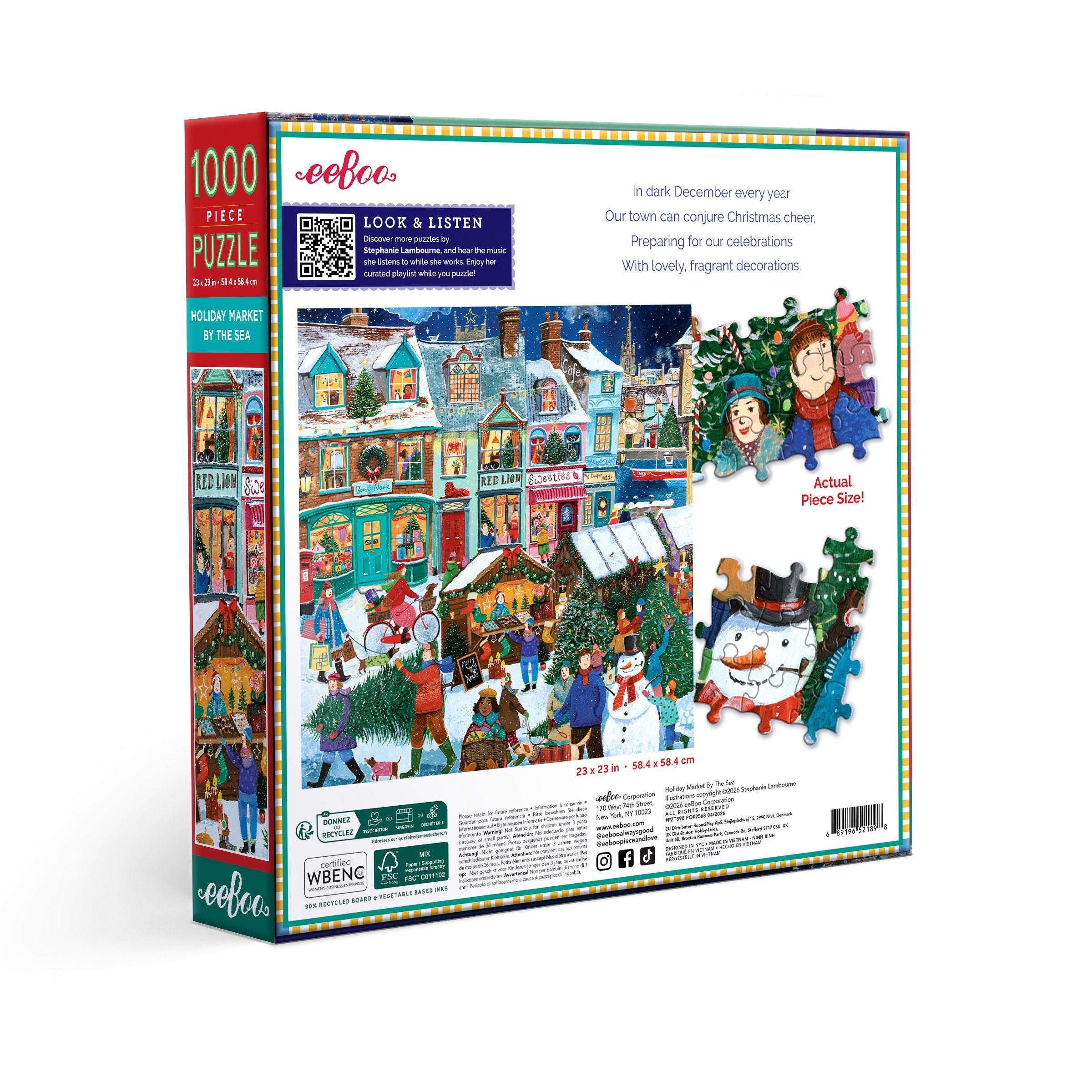 Holiday Market By the Sea 1000 Piece Puzzle by eeBoo | Unique