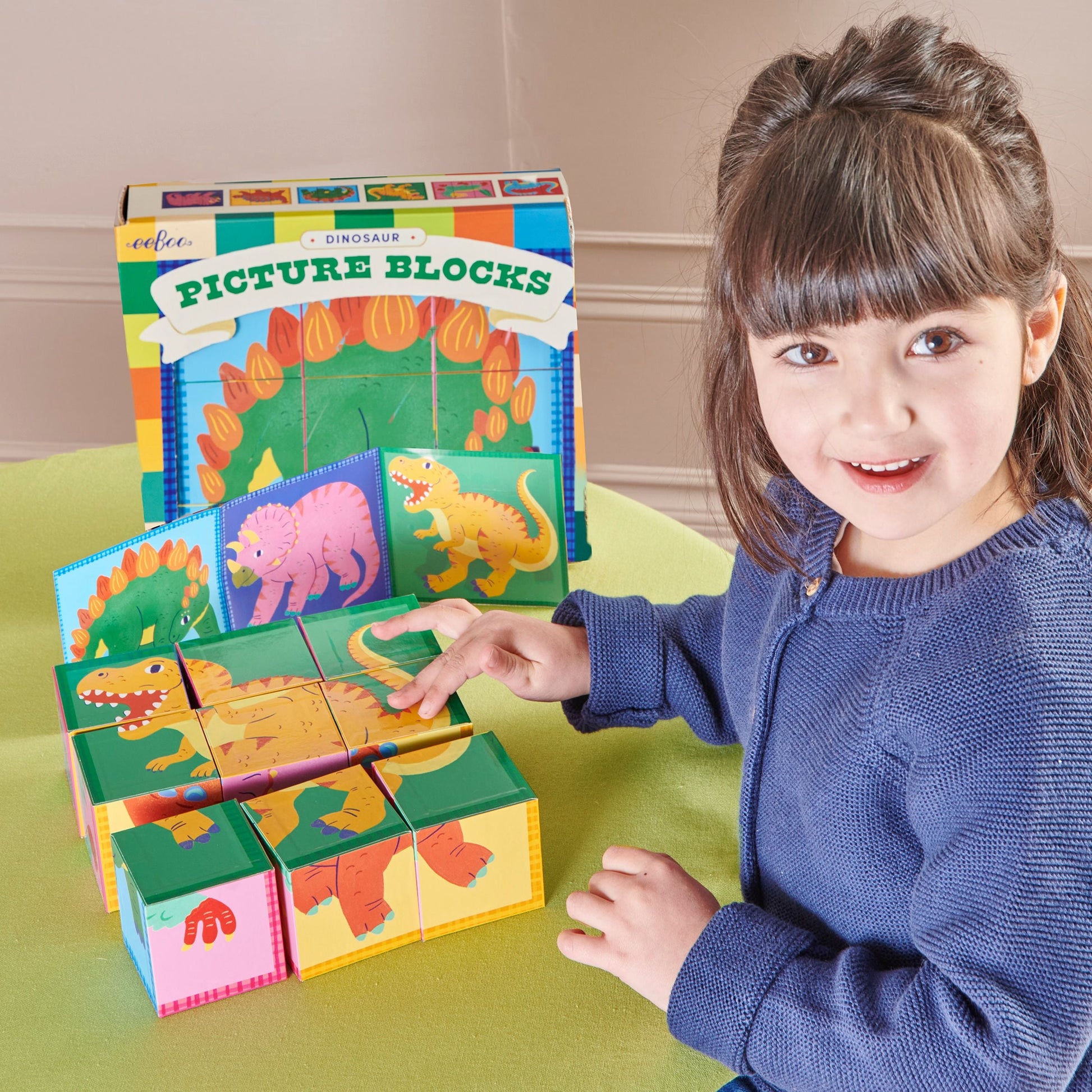 Dinosaur Picture Blocks by eeBoo | Unique Fun Gifts