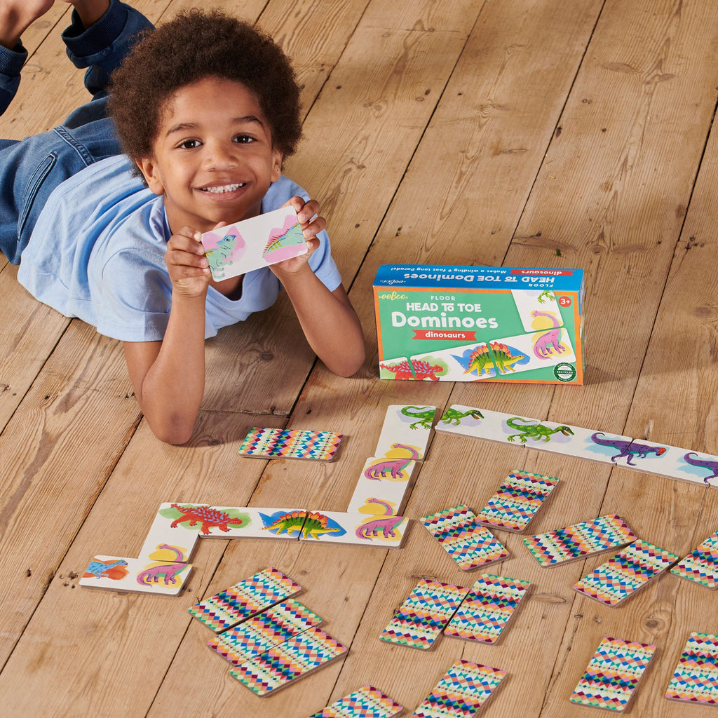 Dinosaur Head to Toe Dominoes by eeBoo | Unique Fun Gifts