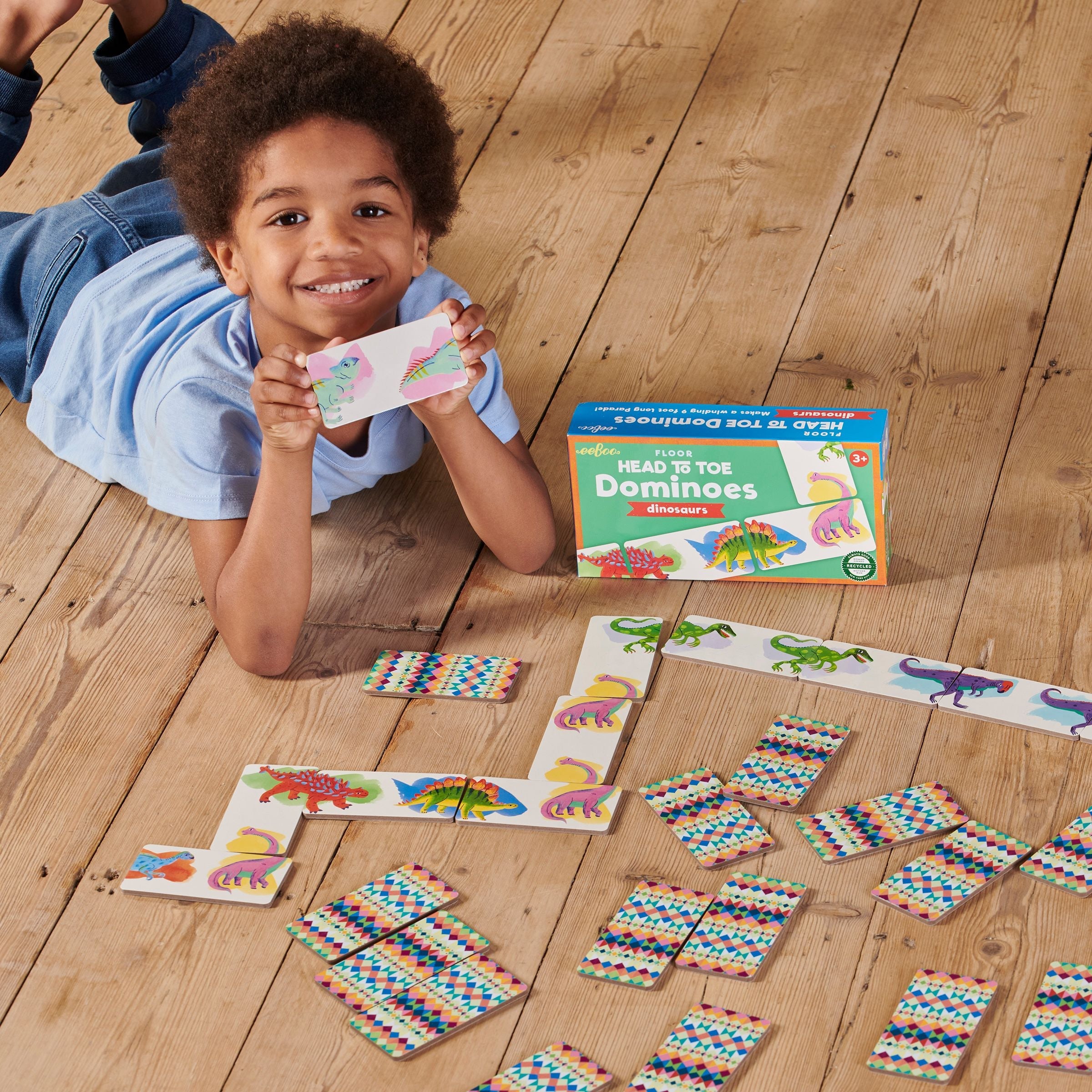 Dinosaur Head to Toe Dominoes by eeBoo | Unique Fun Gifts