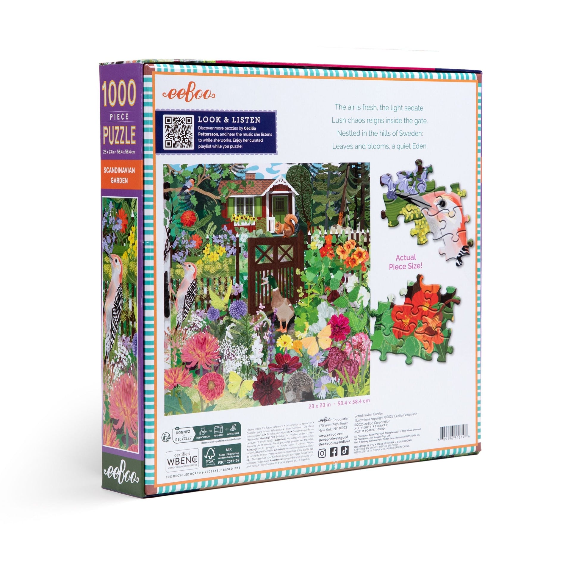 Scandinavian Garden 1000 Piece Jigsaw Puzzle by eeBoo | Unique Beautiful Gifts