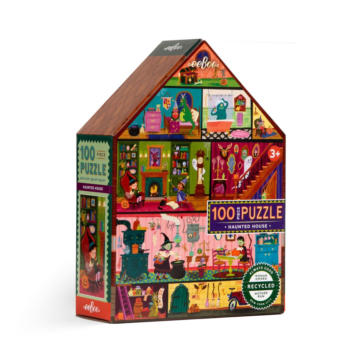 Haunted House 100 Piece Puzzle by eeBoo | Unique Fun Gifts