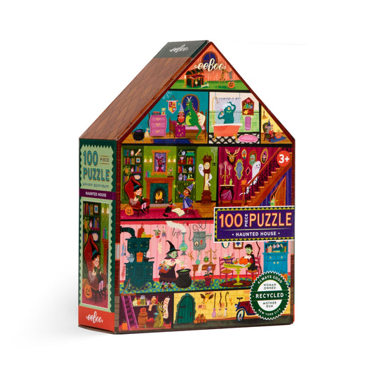 Haunted House 100 Piece Puzzle by eeBoo | Unique Fun Gifts