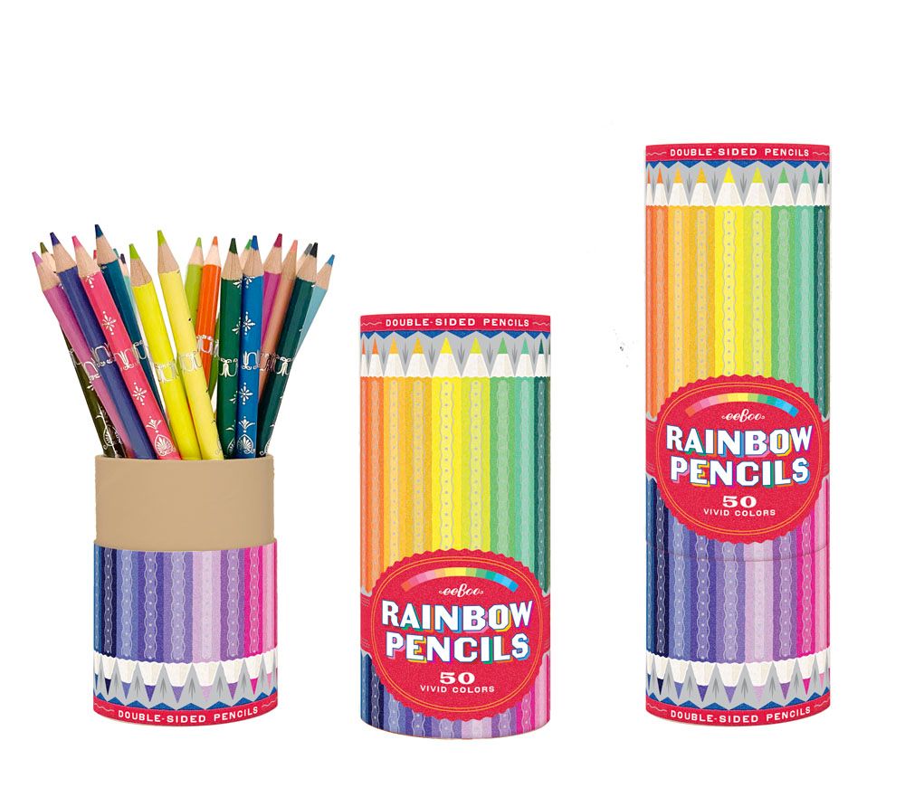 Rainbow Double-Sided Color Pencils  by eeBoo | Unique Fun Gifts