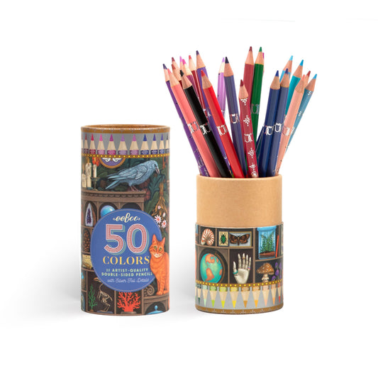 Alchemist's Cabinet 25 Double-Sided Color Pencils by eeBoo | Unique Beautiful Gifts