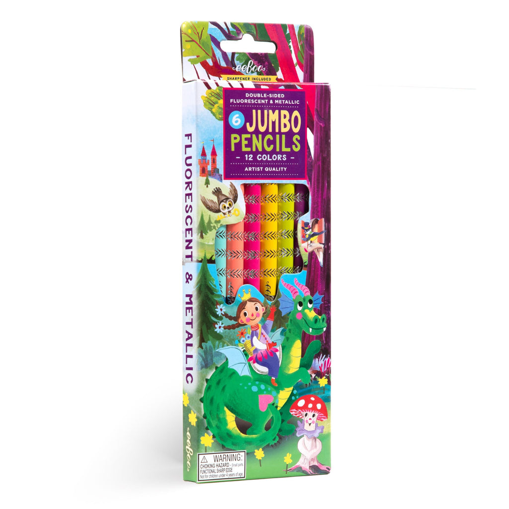 Fairytale Dragon 6 Jumbo Color Pencils by eeBoo | Unique Fun Gifts