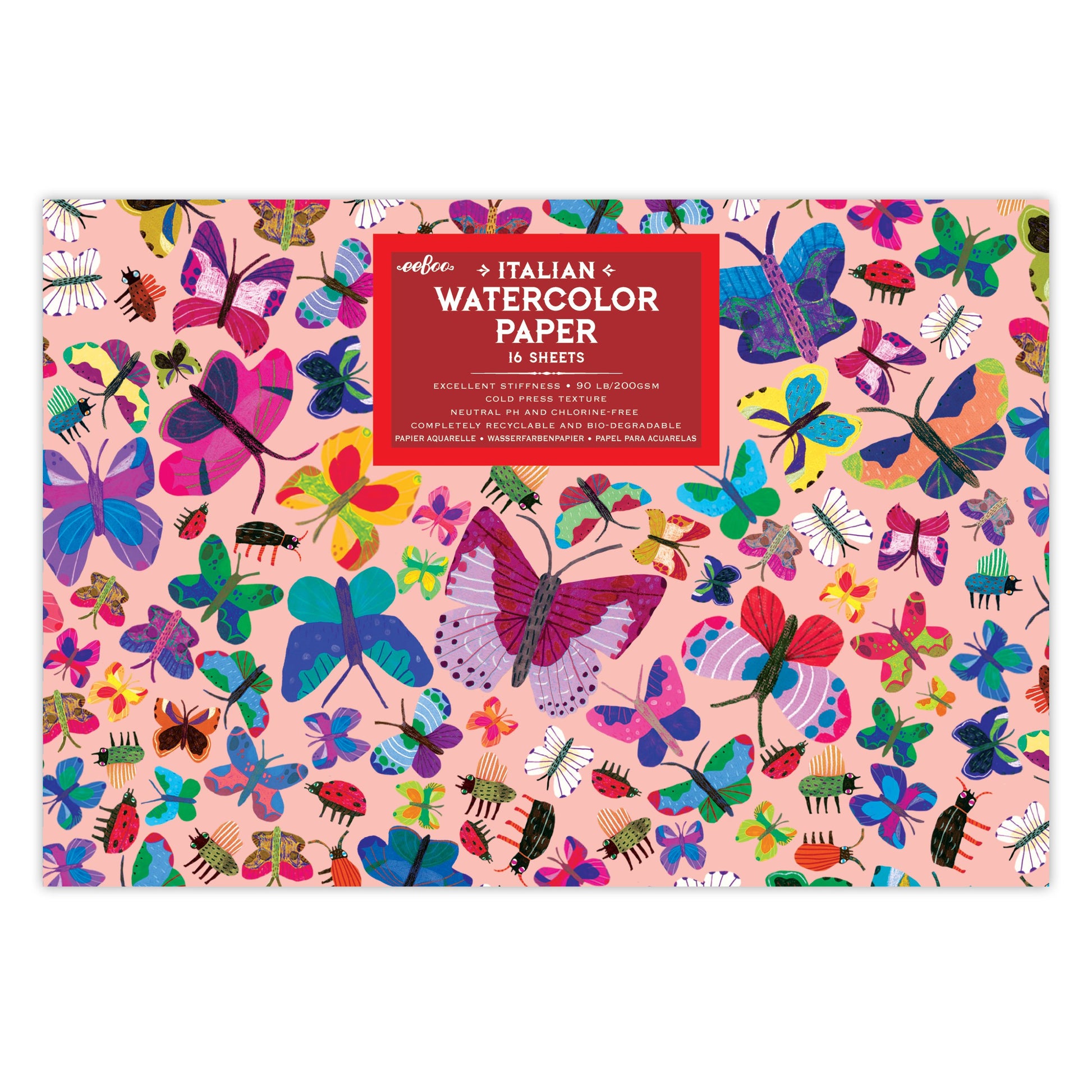 Butterflies Watercolor Pad |  Gifts by eeBoo