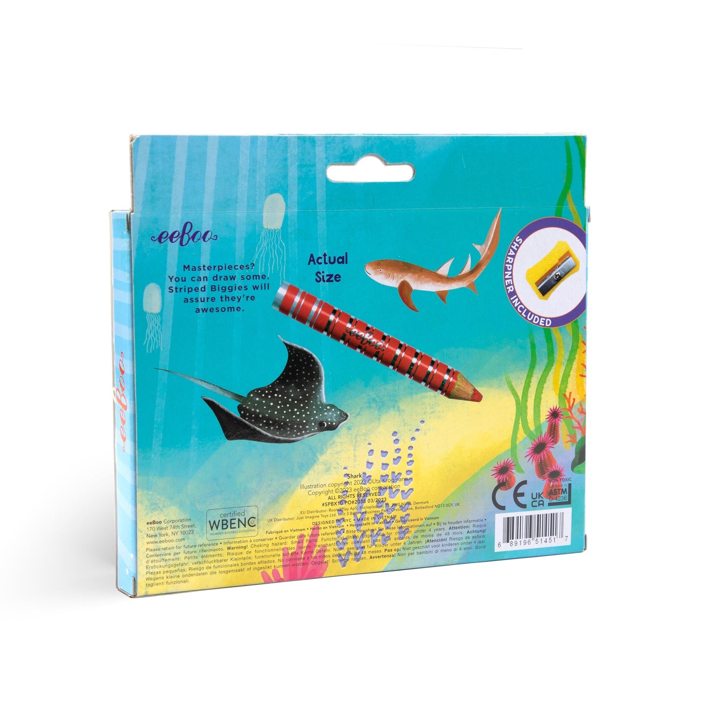  Shark 12 Special Biggie Color Pencils  | Unique Great Gifts for Kids & Adults 
