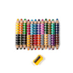 Woodland Friends 12 Double-Sided Biggie Color Pencils | Unique Great Gifts for Kids & Adults 