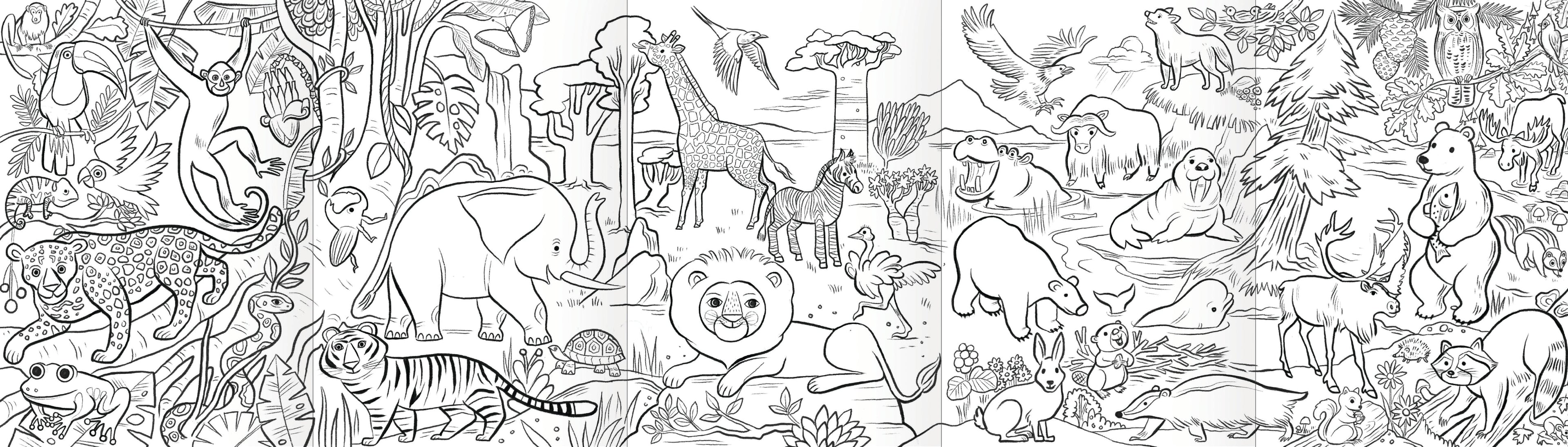 Wild Animals Biggie Mini Mural Bundle (6) by eeBoo | Unique Fun Gifts
