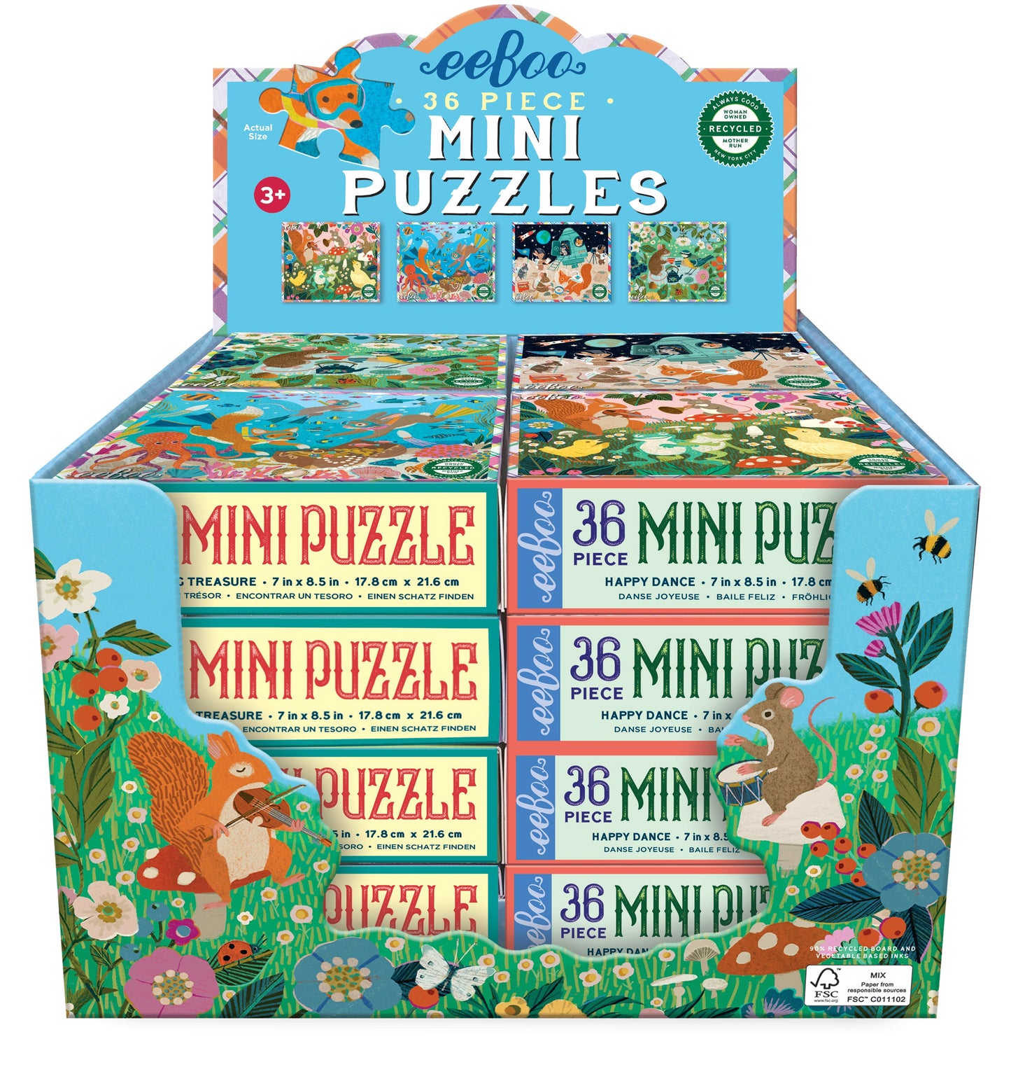 Mini 36pc Victoria Puzzle Assortment (16) by eeBoo | Unique Fun Gifts