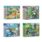 Animal Wild Habitats Miniature Jigsaw Puzzle Assortment by eeBoo | Birthday Party Favors for Kids 3+