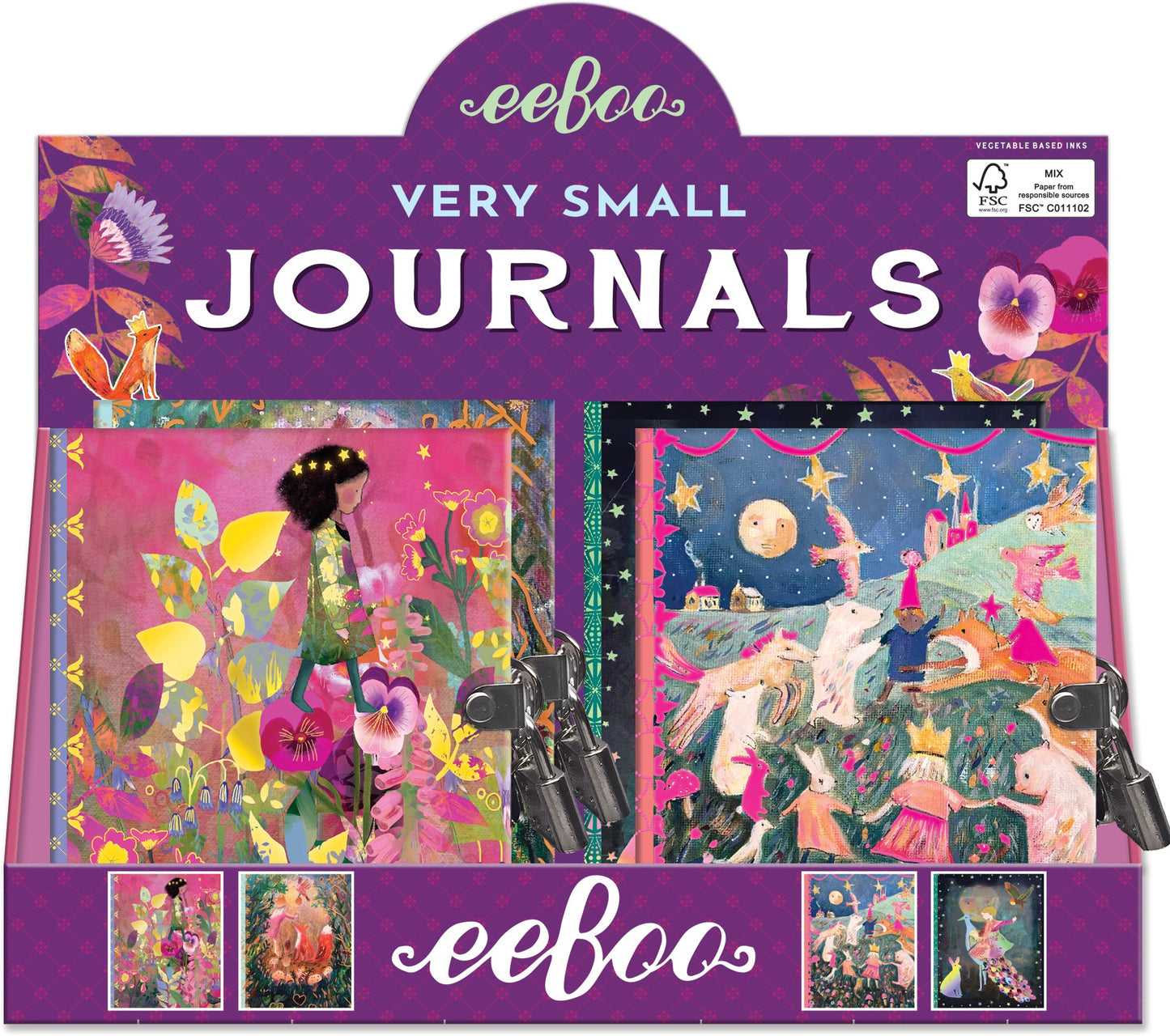 Very Small Journal Claire Assortment (12) by eeBoo | Unique Fun Gifts