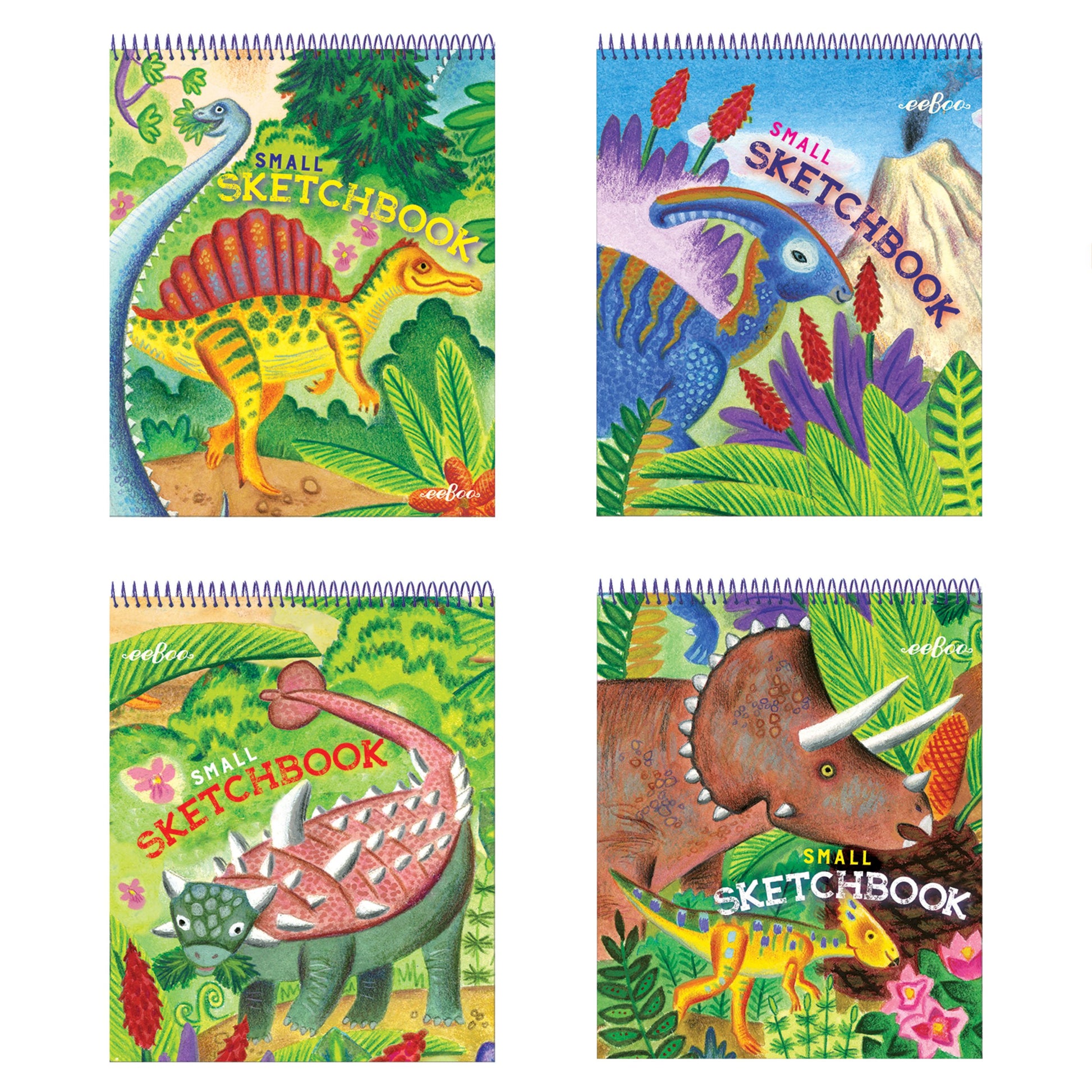 Small Sketchbooks Dino Assortment |  Gifts by eeBoo