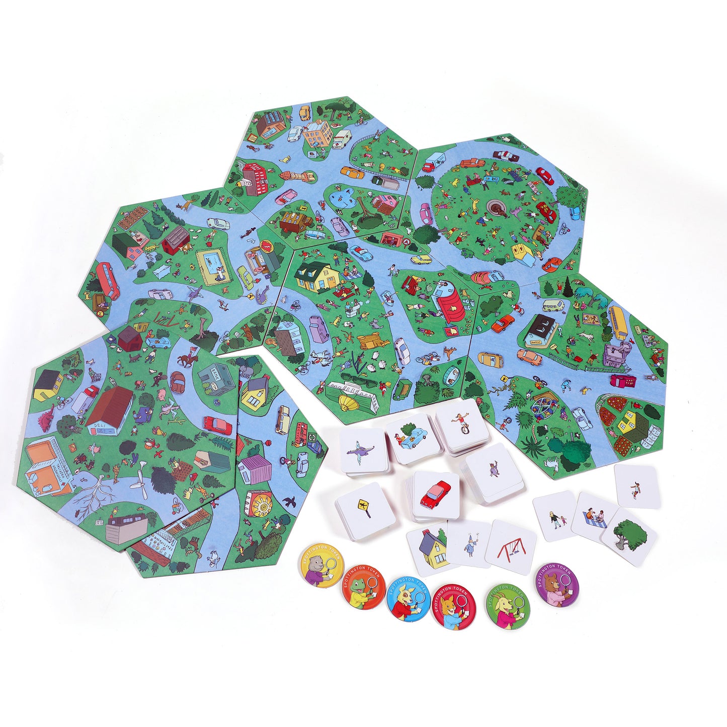 Spottington Seek and Find Award Winning Board Game eeBoo for Kids Ages 5+