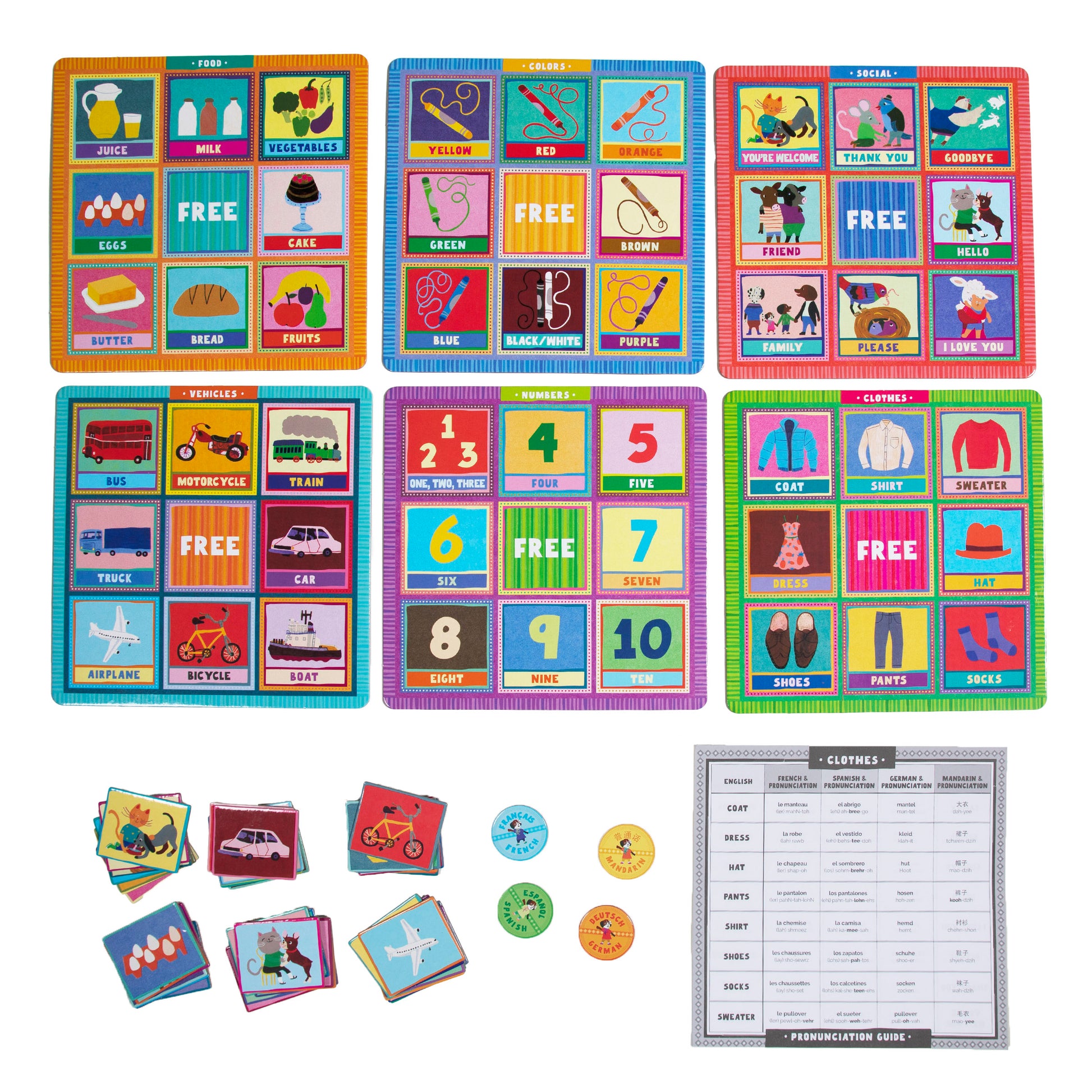 7 Language Bingo eeBoo Educational Gifts for Kids 5+
