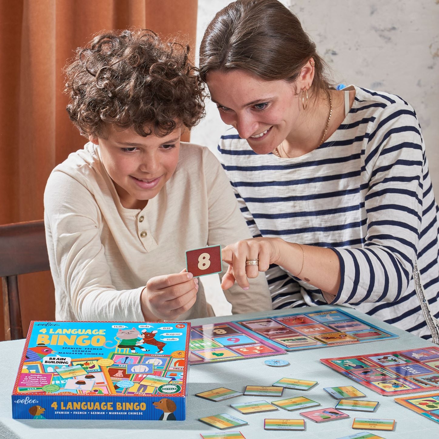 5 Language Bingo eeBoo Educational Gifts for Kids 5+
