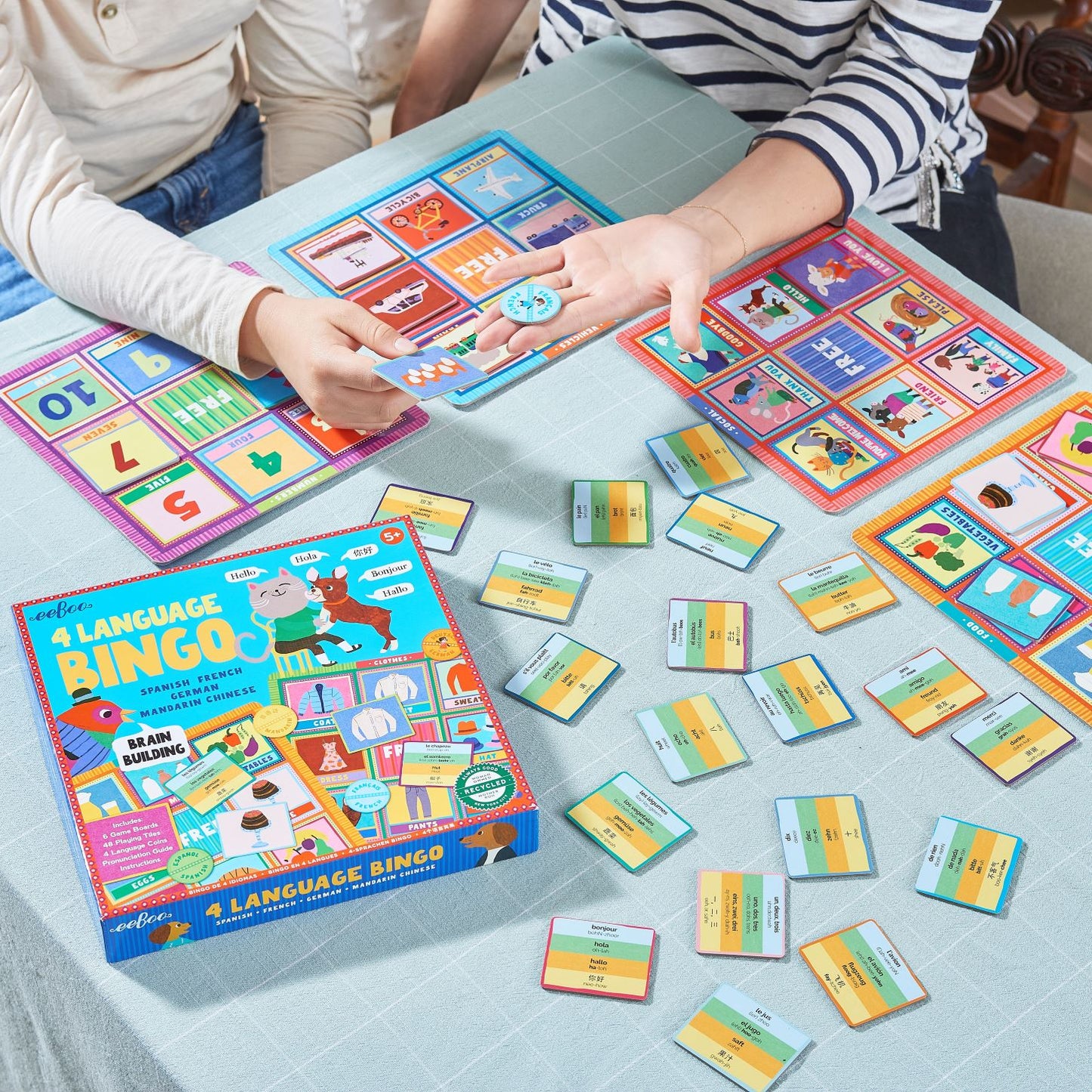 6 Language Bingo eeBoo Educational Gifts for Kids 5+