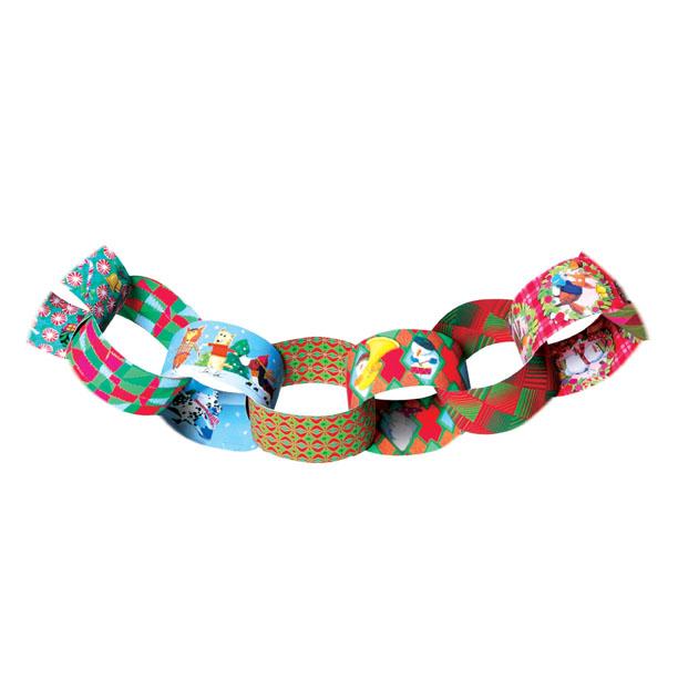 Christmas Holiday Paper Chain Decoration eeBoo