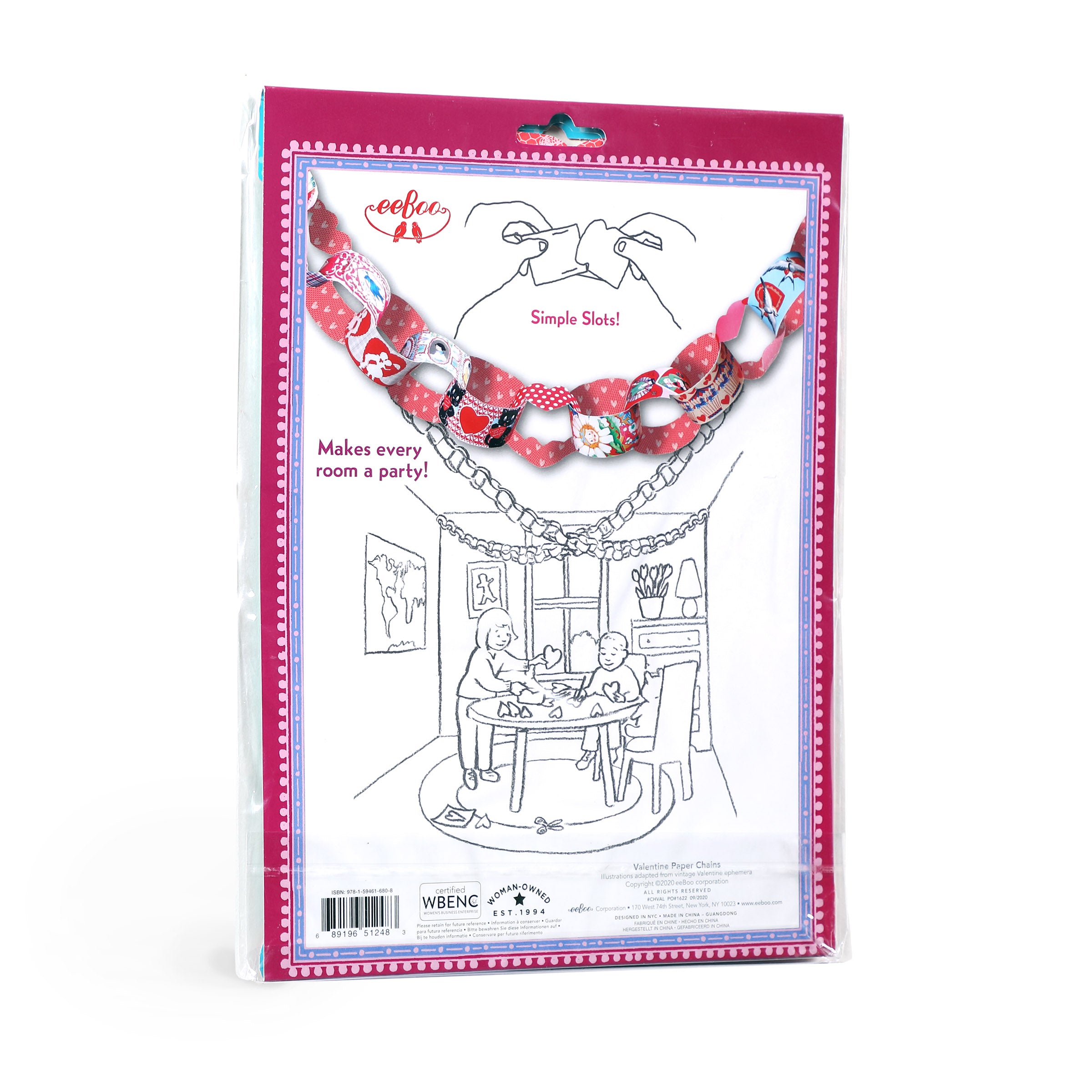 Vintage Valentine Paper Chain Decoration by eeBoo