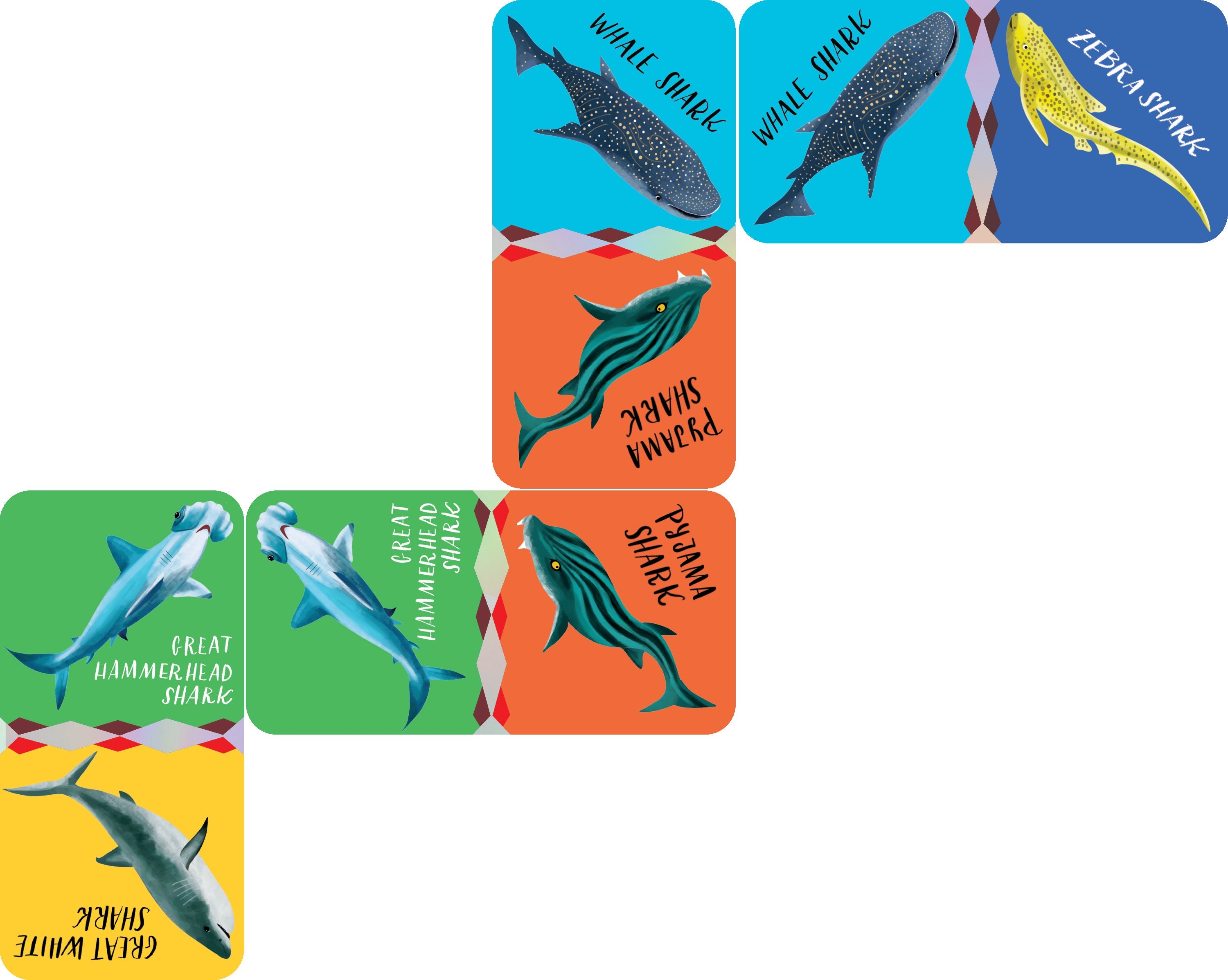 Giant Shiny Shark Dominoes By EeBoo Unique Fun Gifts For Kids Age 3 giant-shiny-shark-dominoes-by-eeboo-unique-fun-gifts-for-kids-age-3