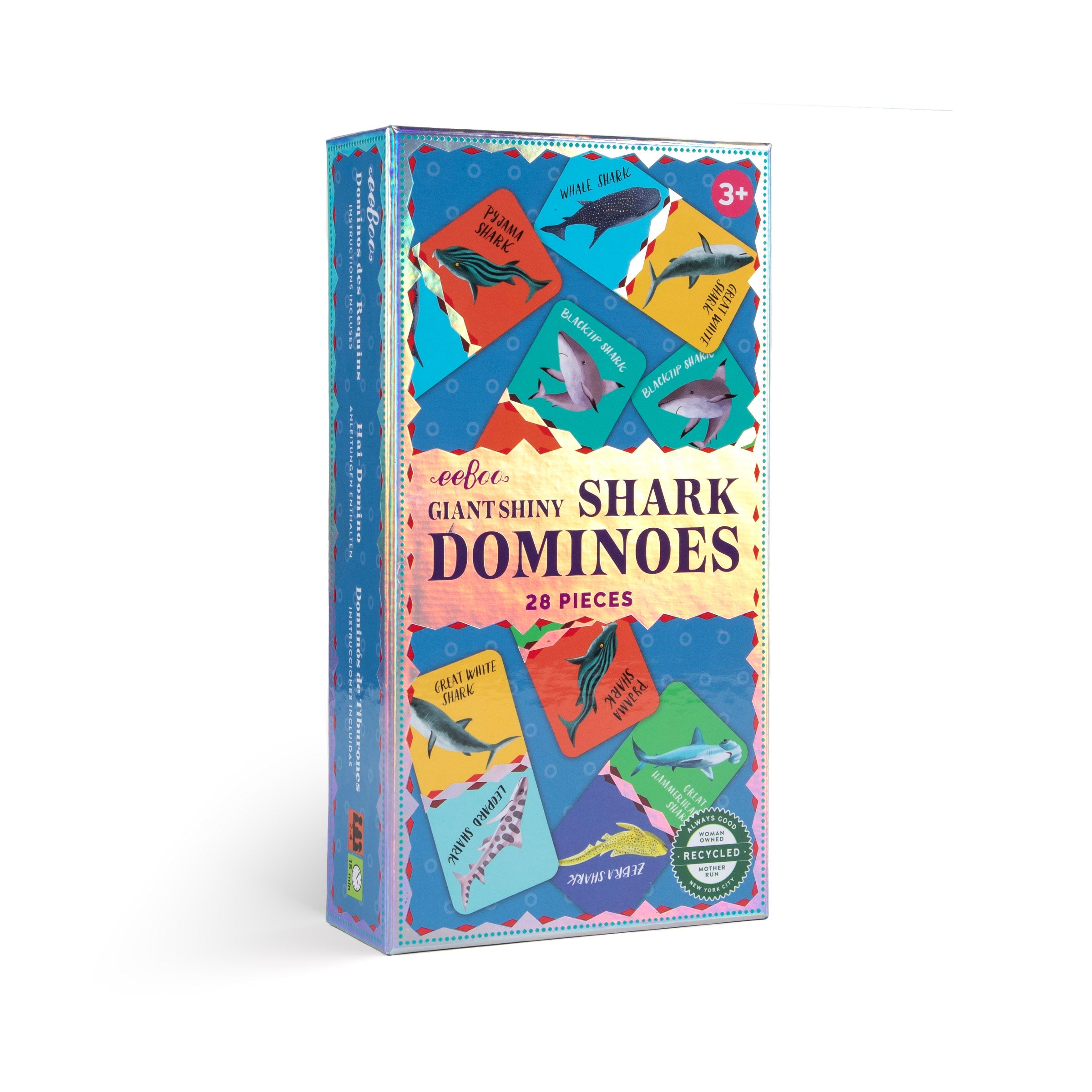 Giant Shiny Shark Dominoes by eeBoo | Unique Fun Gifts for Kids Ages 3+