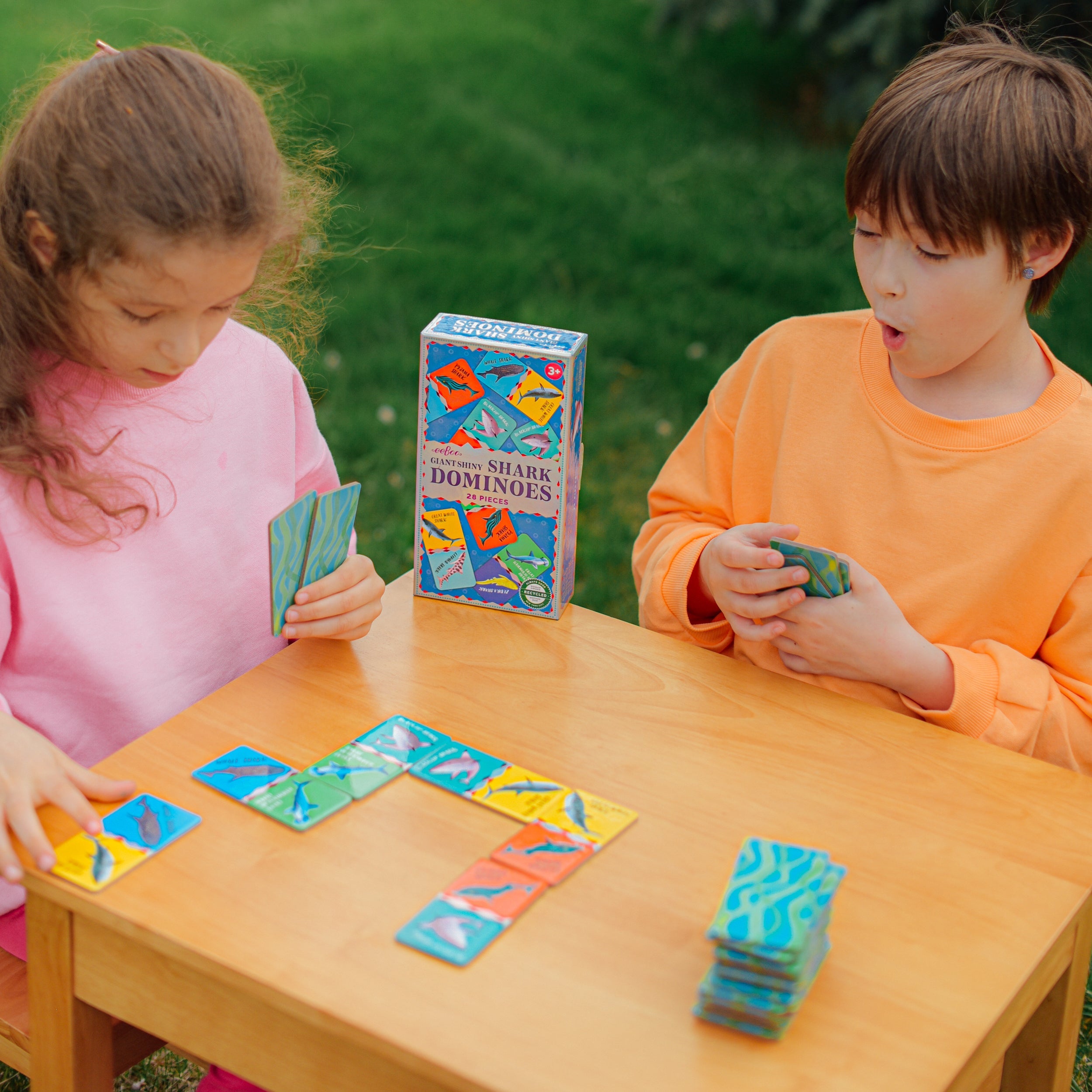 Giant Shiny Shark Dominoes by eeBoo | Unique Fun Gifts for Kids Ages 5+