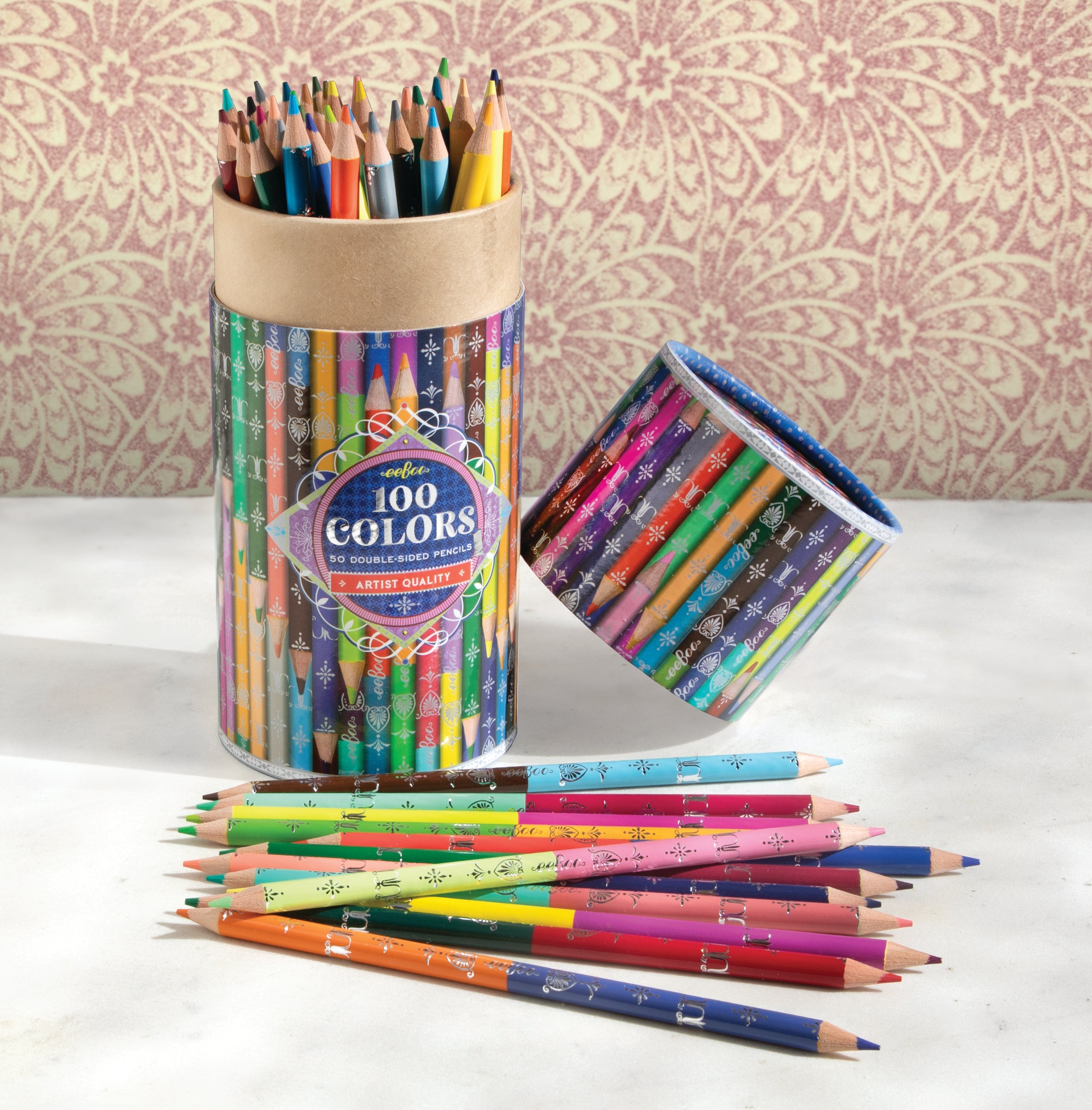 eeBoo 100 Colors 50 Double-Sided Pencils
