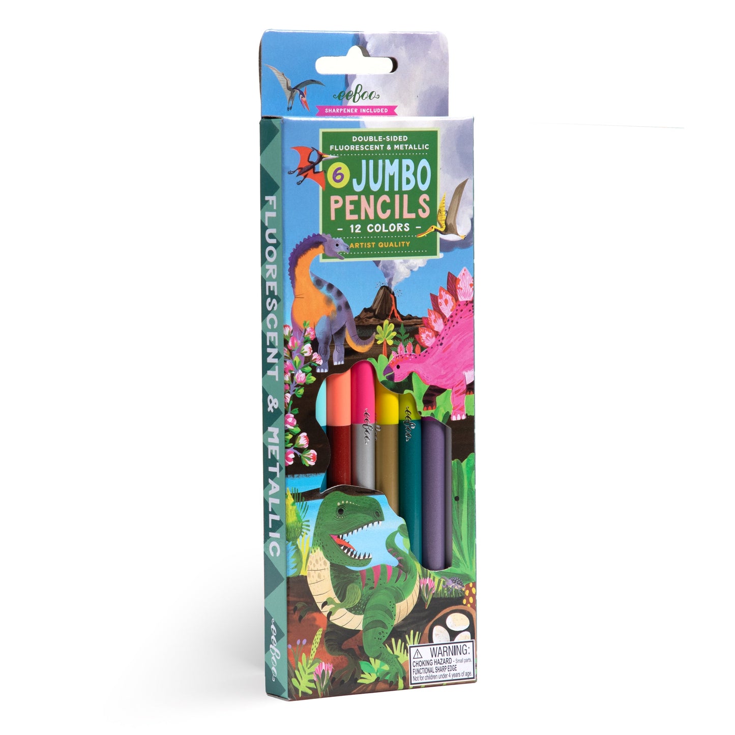 Dinosaur 6 Jumbo Special Pencils by eeBoo | Unique Fun Gifts